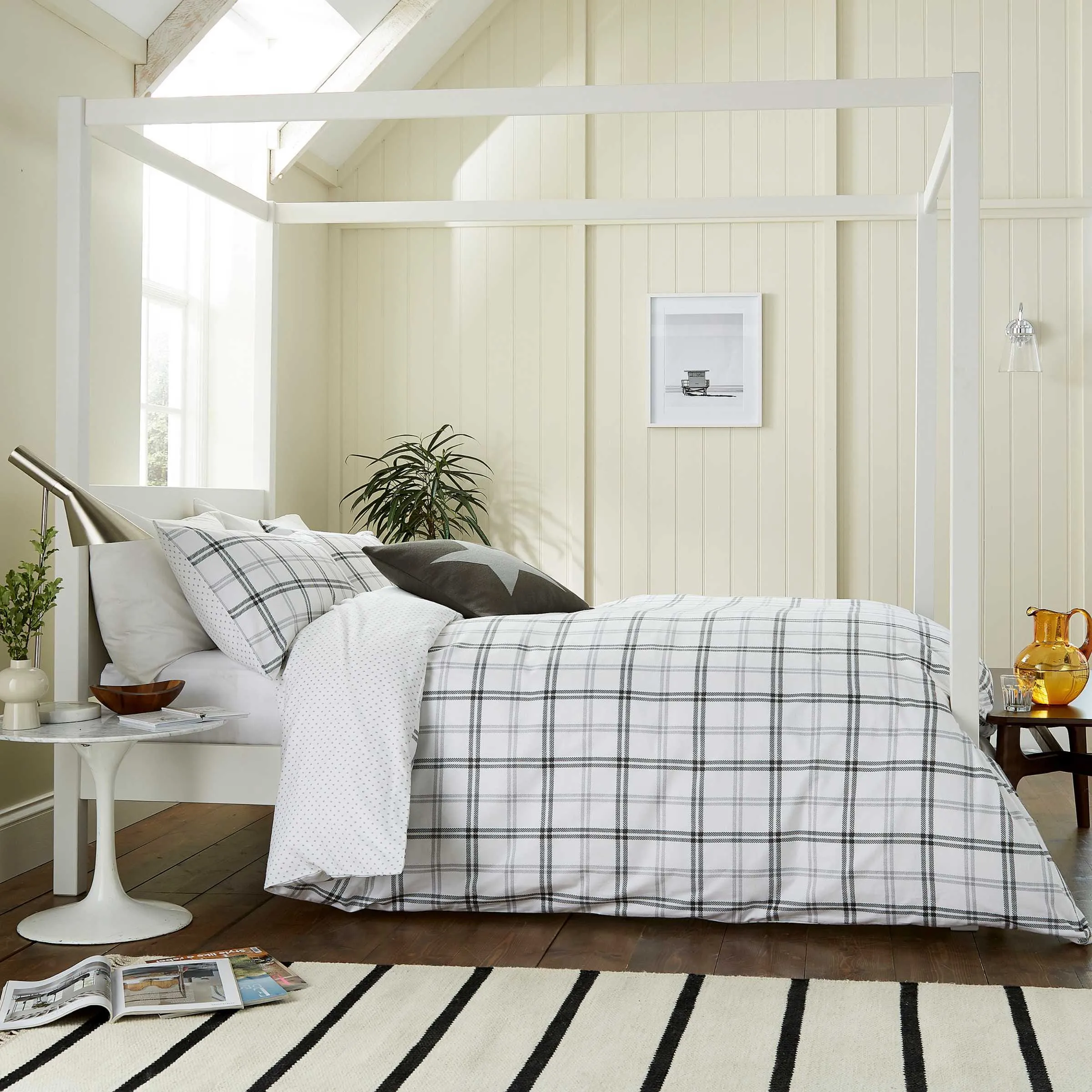 King Size Duvet Cover Set - Grey, Cotton