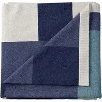 Patchwork Throw with Heritage Design - Blue, Knit
