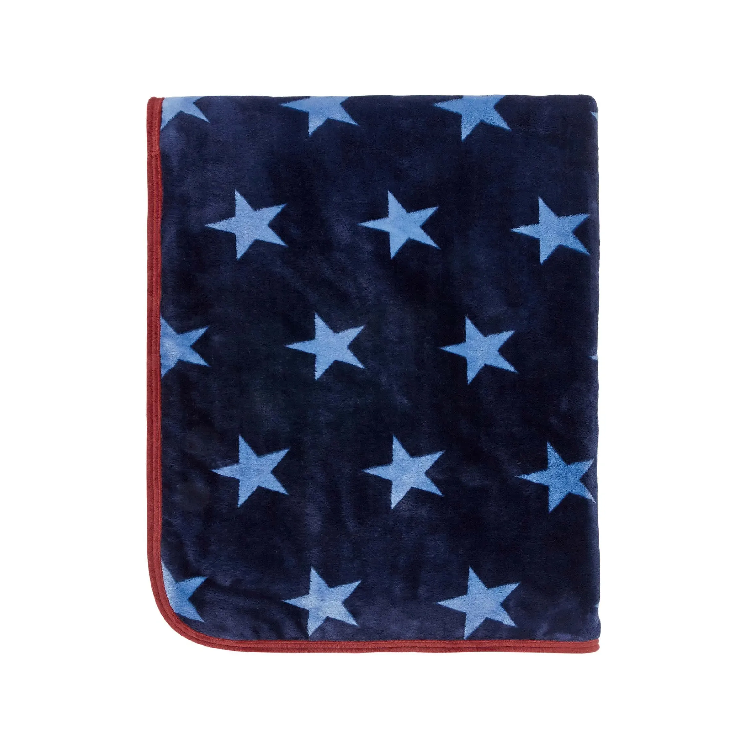 Star Fleece Throw - Blue & Red product
