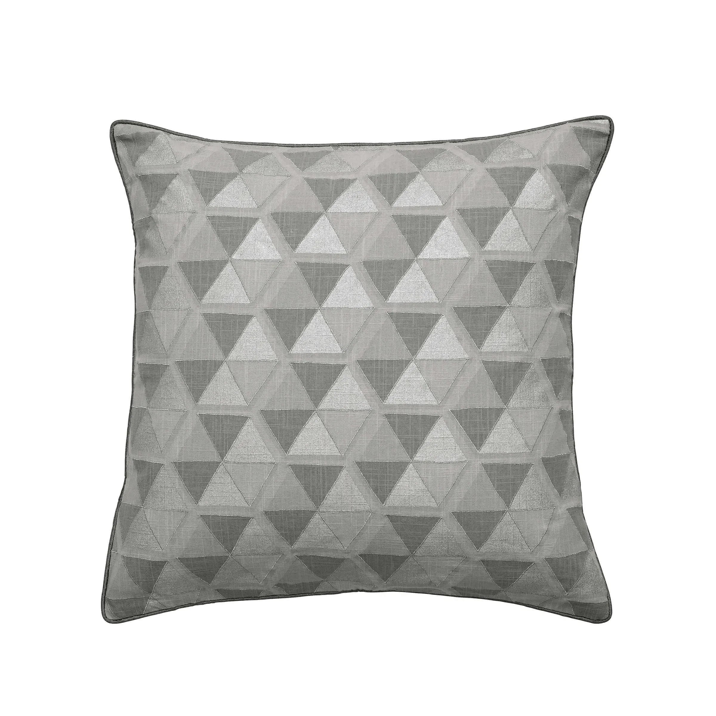 Square Cushion with Metallic Embroidery - Silver image