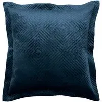 Square Sham Pillowcase - Blue, Velvet