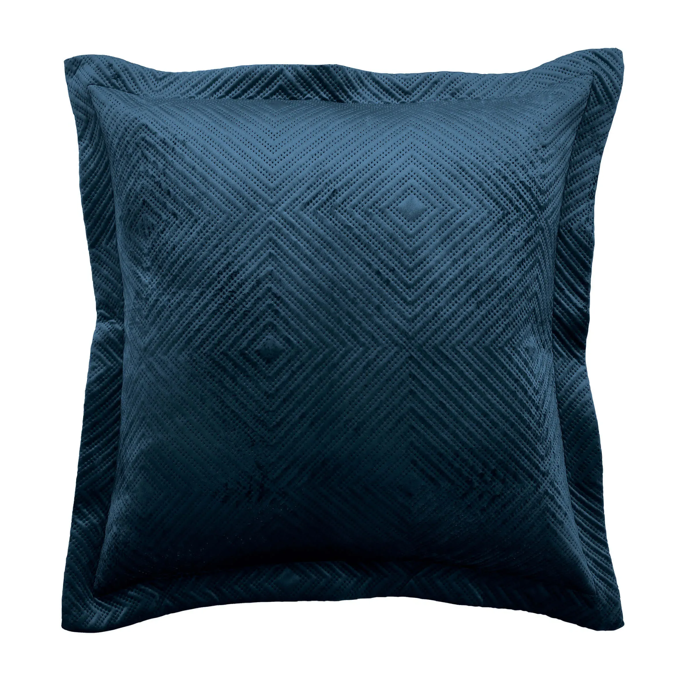 Square Sham Pillowcase - Blue, Velvet image