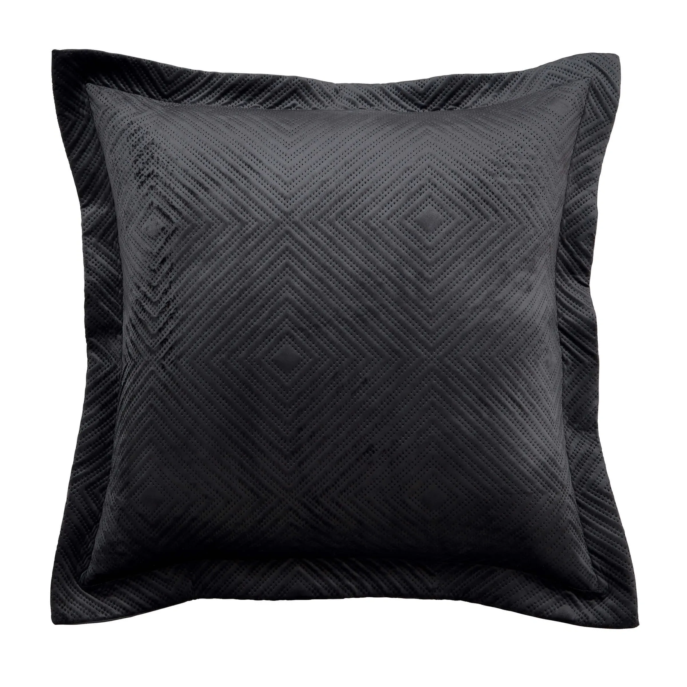 Square Sham Pillowcase - Graphite, Velvet