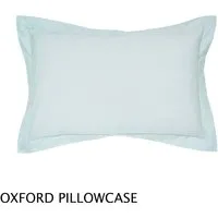 Oxford Pillowcase Plain Dye - Duck Egg, Percale