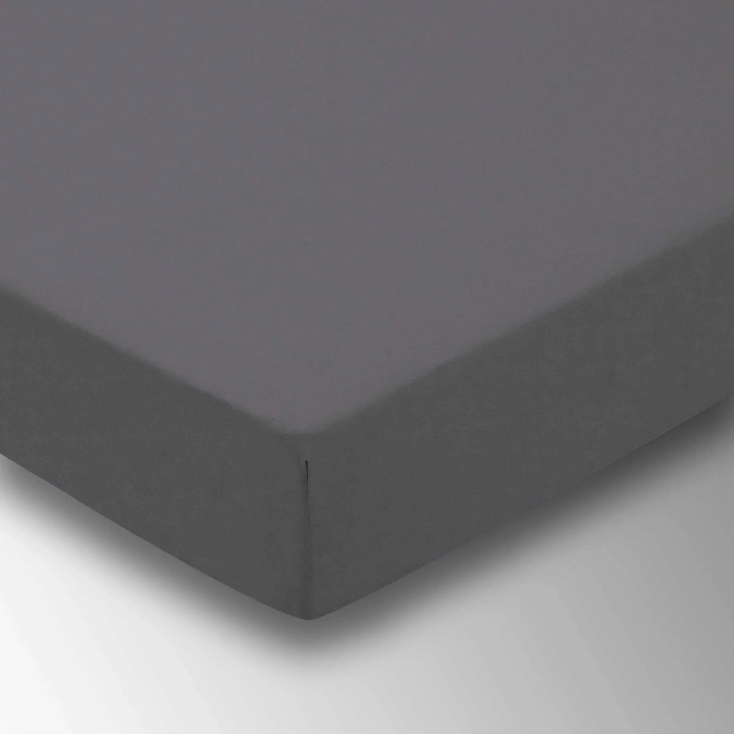 Percale Single Fitted Sheet (36cm Deep) - Charcoal product