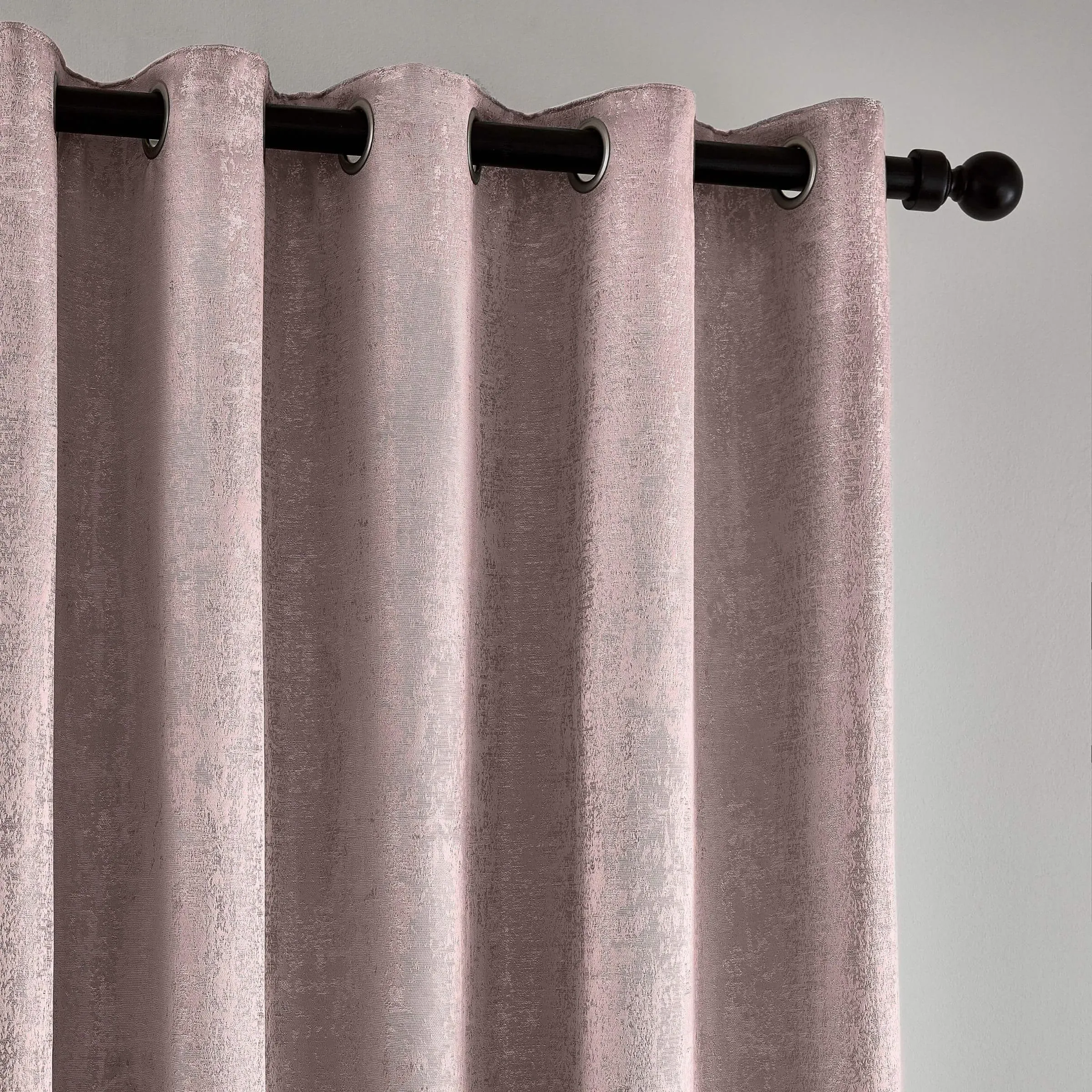 Roma Lined Eyelet Curtains 66x90" - Rose alternate view
