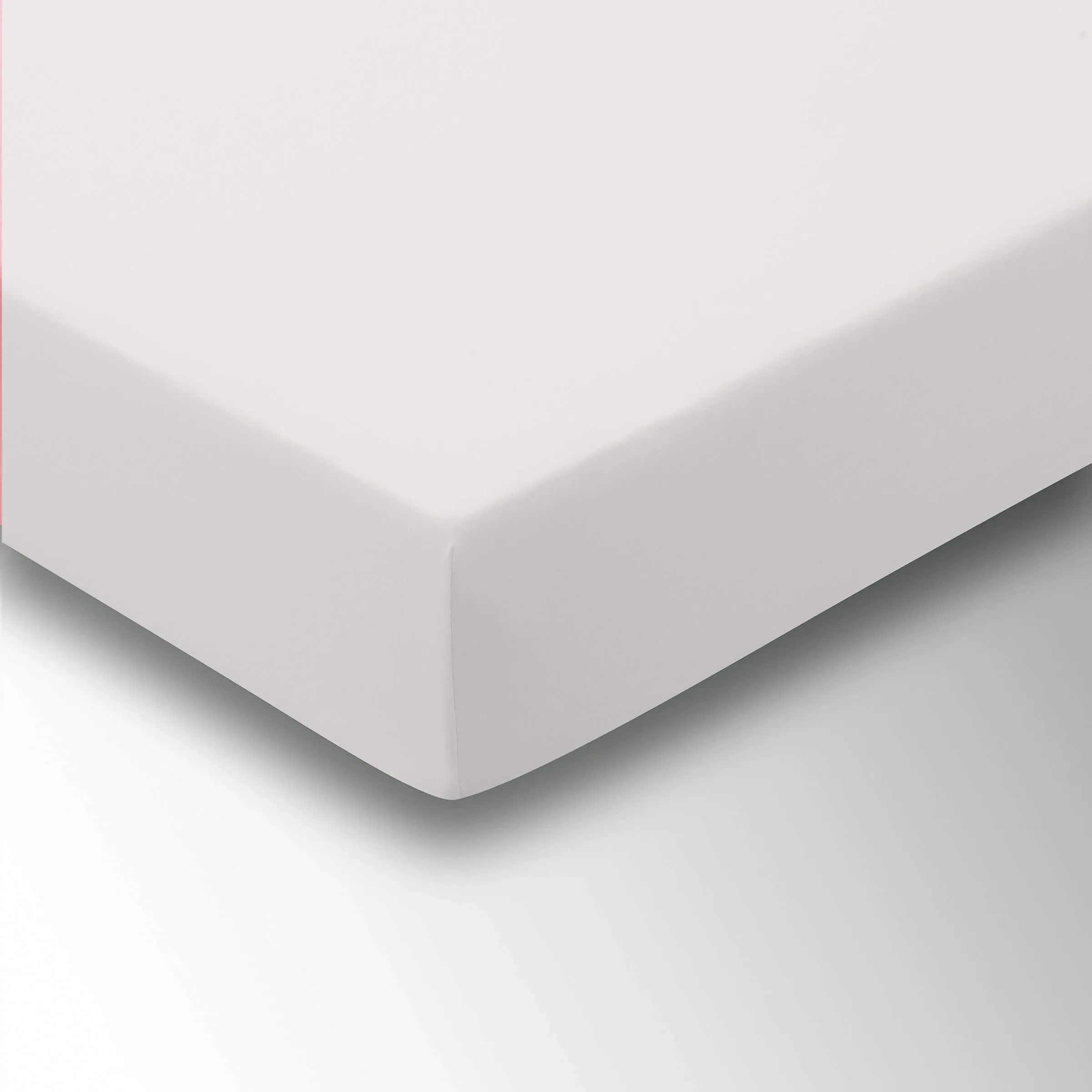 Small Double Fitted Sheet Percale - Silver, Cotton