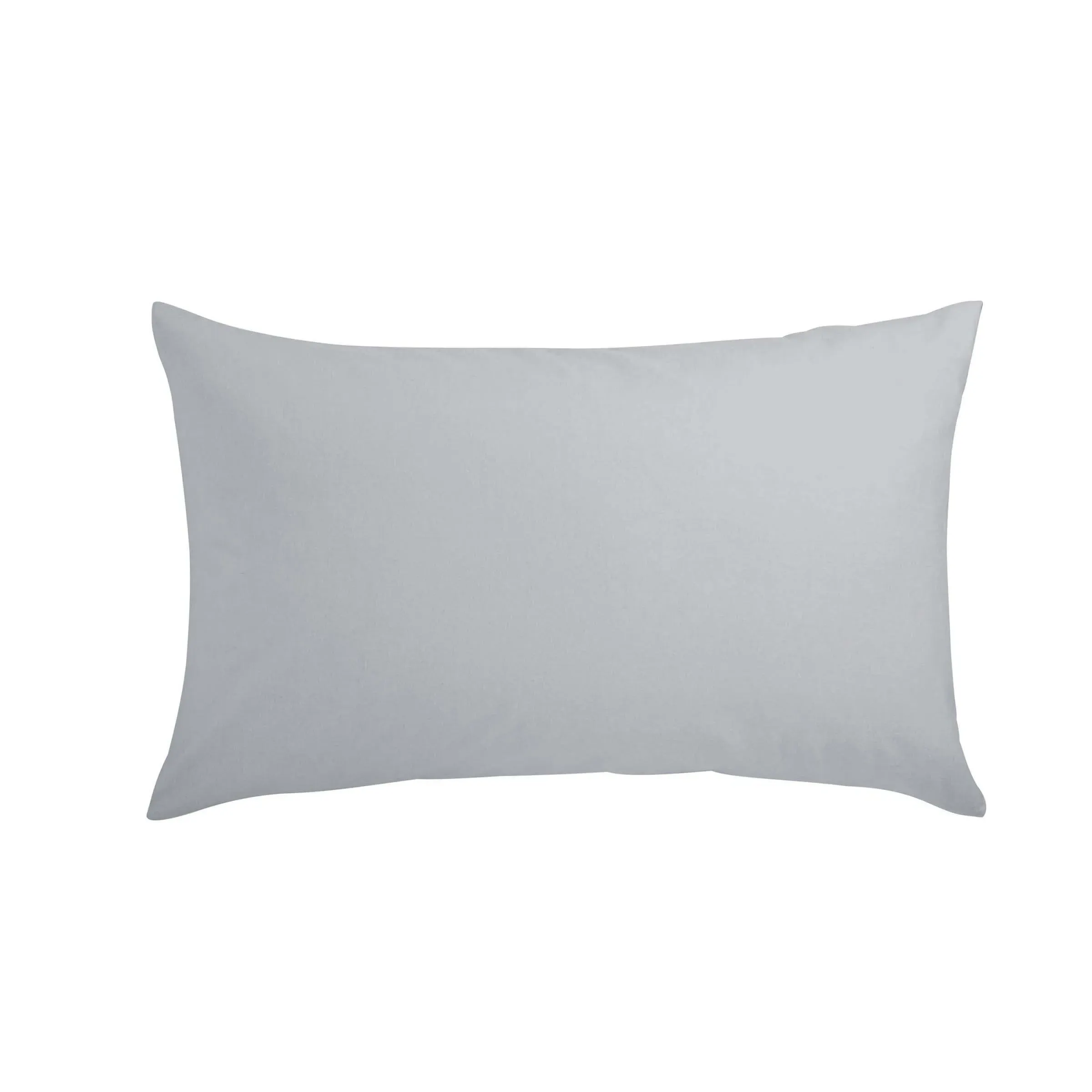 Standard Pillowcase Pair - Silver, Brushed Cotton