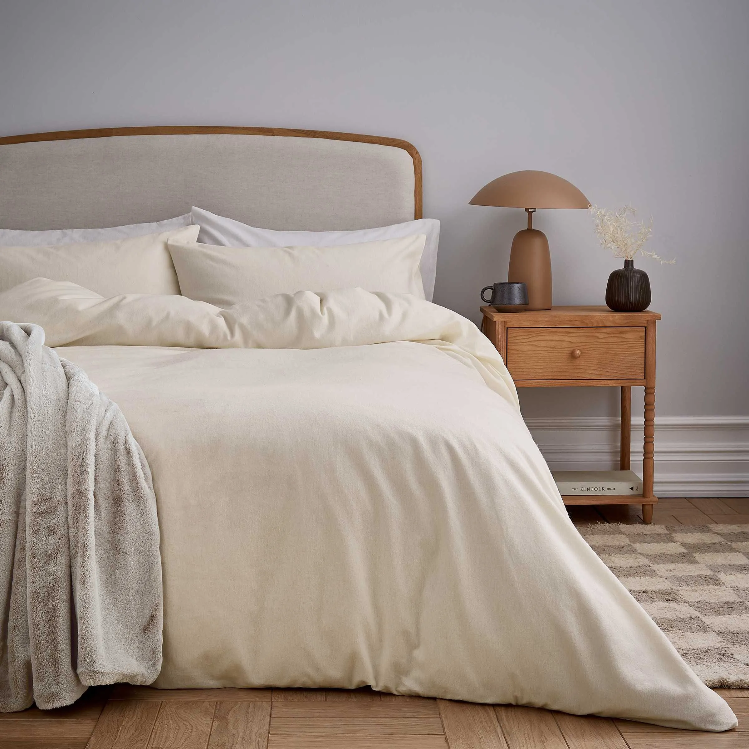 Super King Duvet Cover Set - Ivory, Cotton