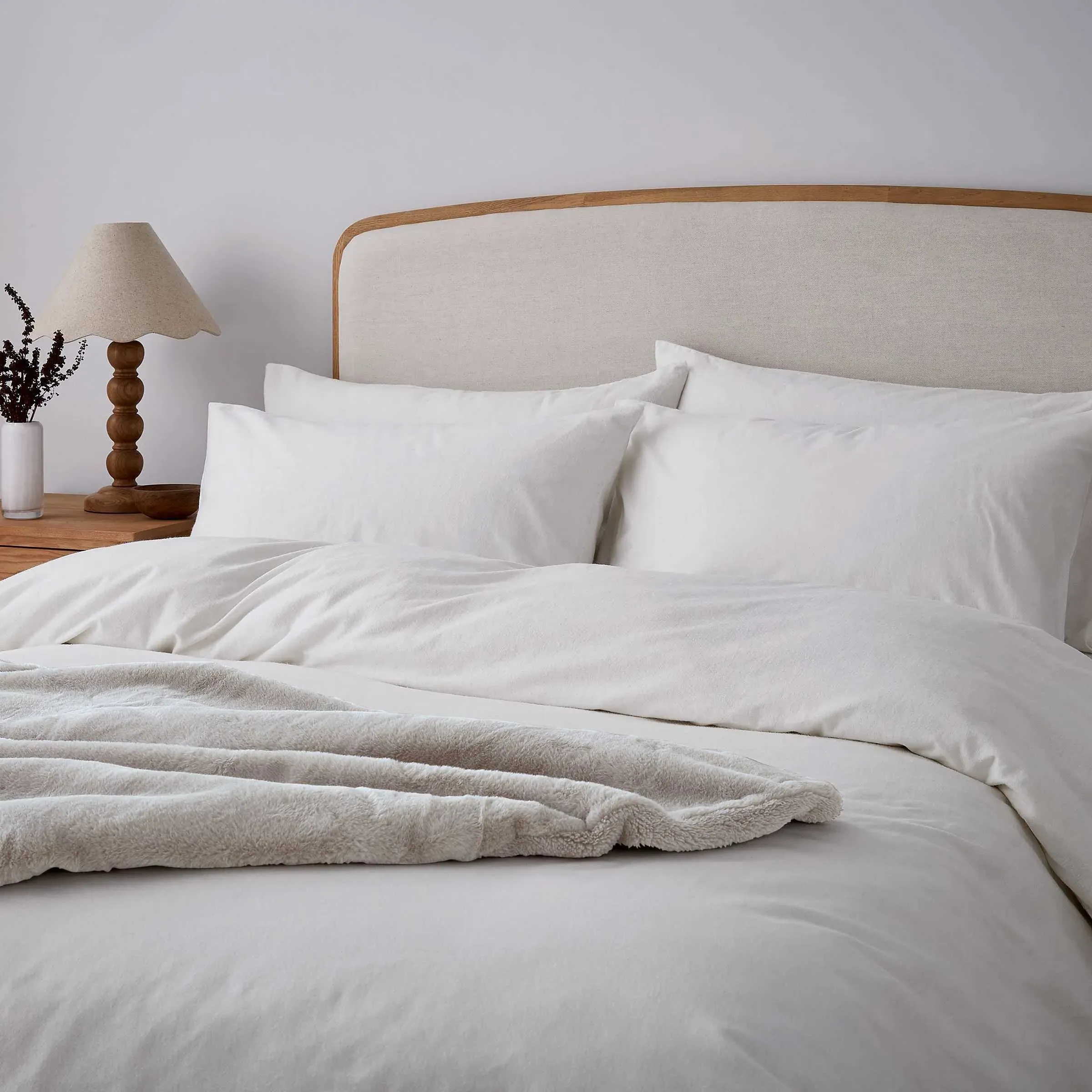 Super King Duvet Cover Set - White, Cotton