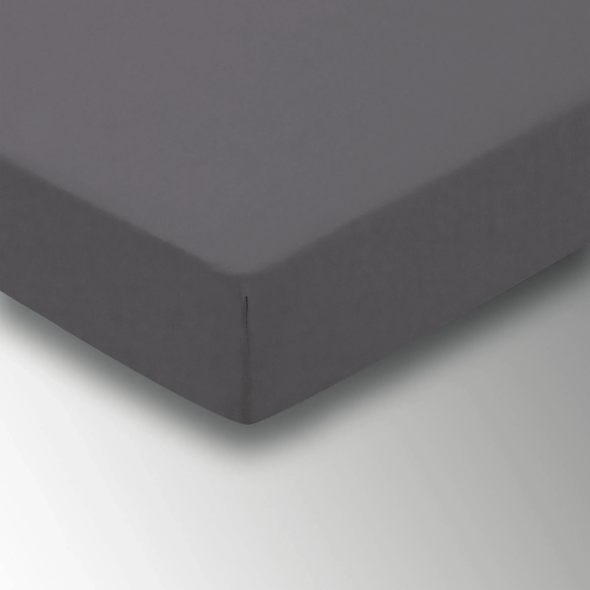 Super King Fitted Sheet Percale - Charcoal, Cotton