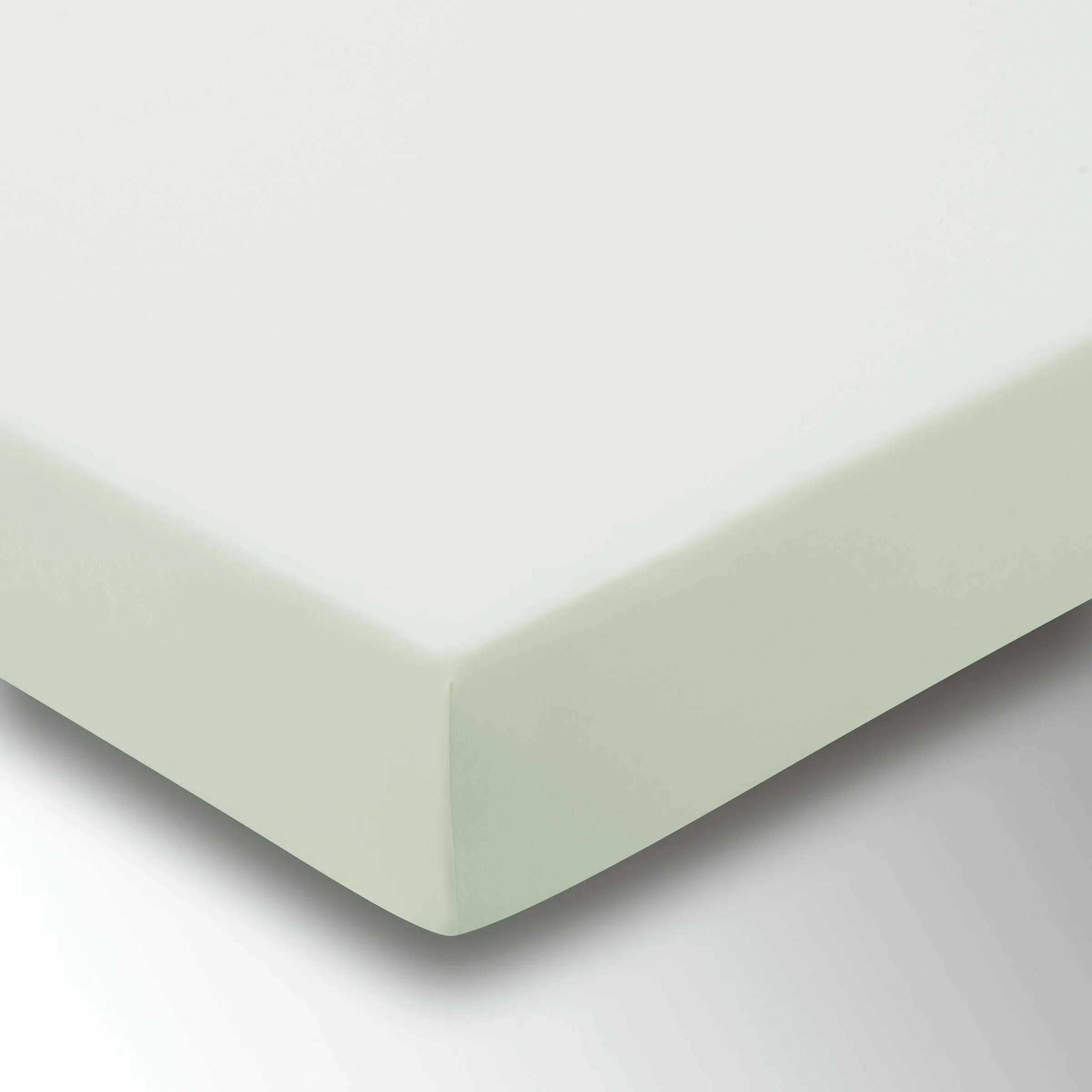 Super King Fitted Sheet Percale - Soft Green, Cotton