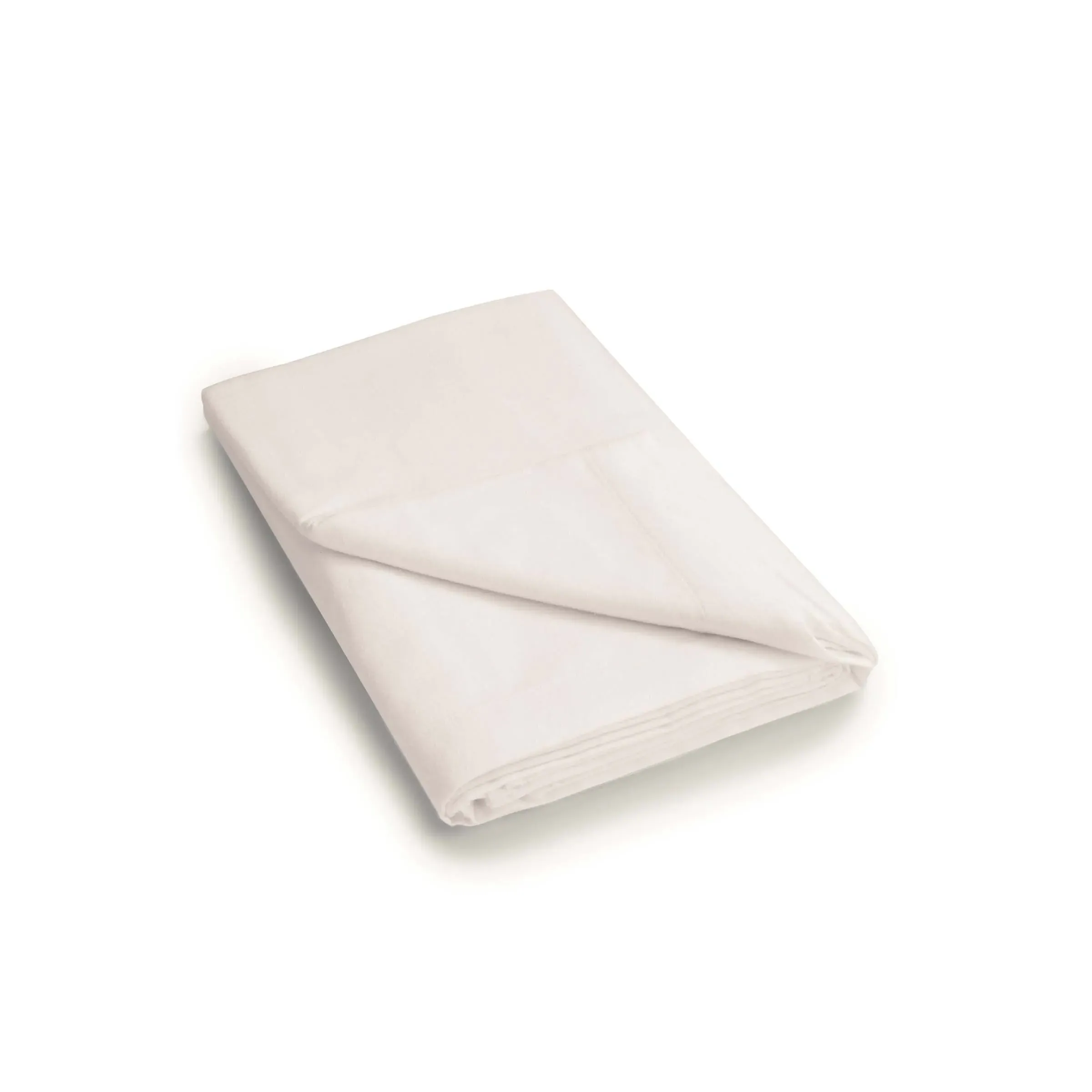 Super King Flat Sheet Brushed - Ivory, Cotton