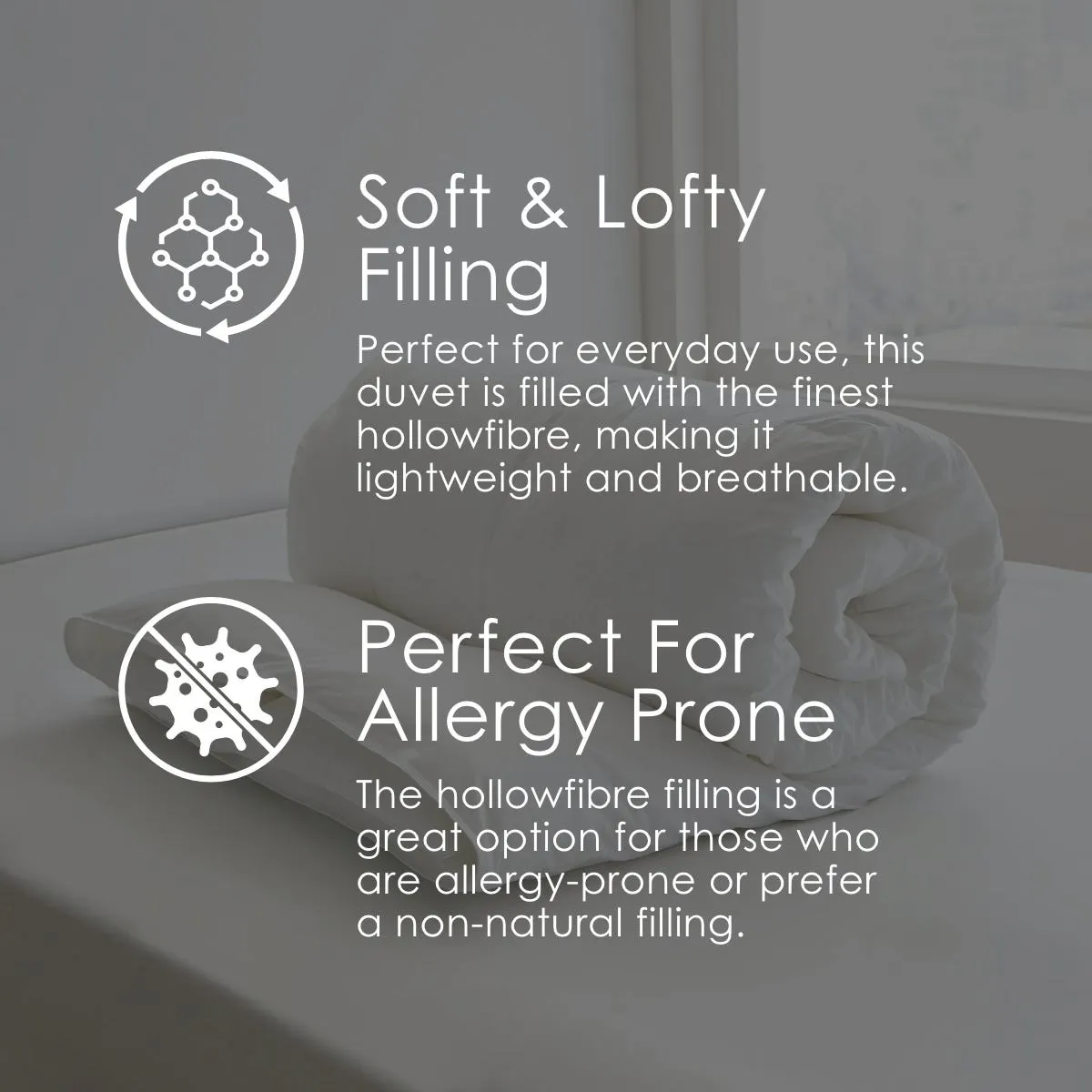 Super King Duvet 10.5 Tog - White, Microfibre