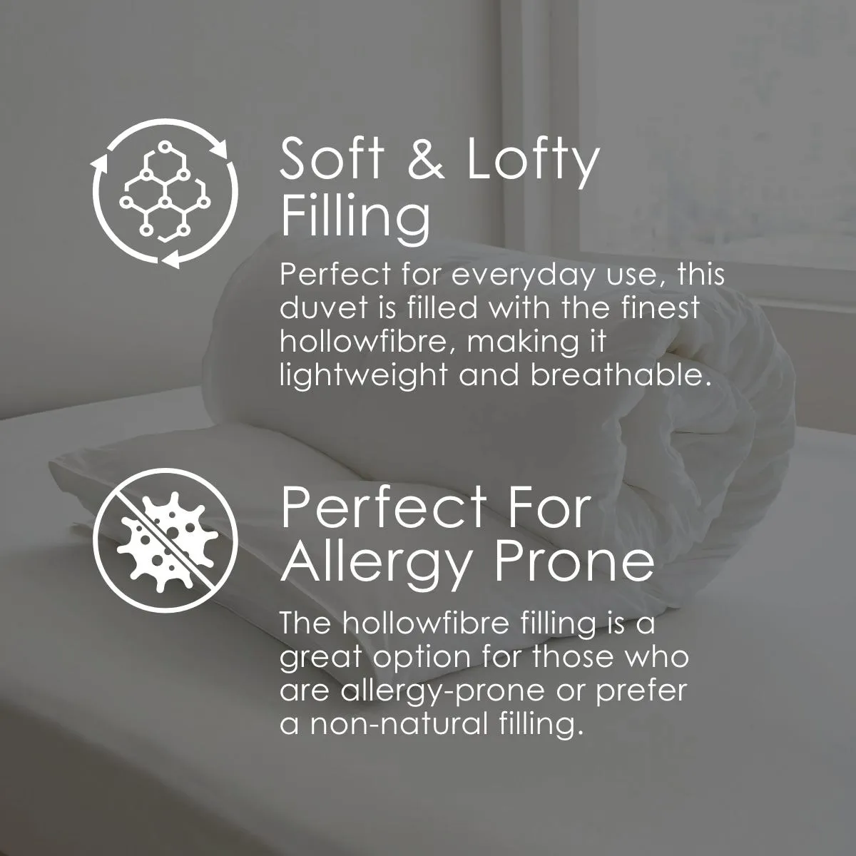Super King Duvet 13.5 Tog - White, Microfibre