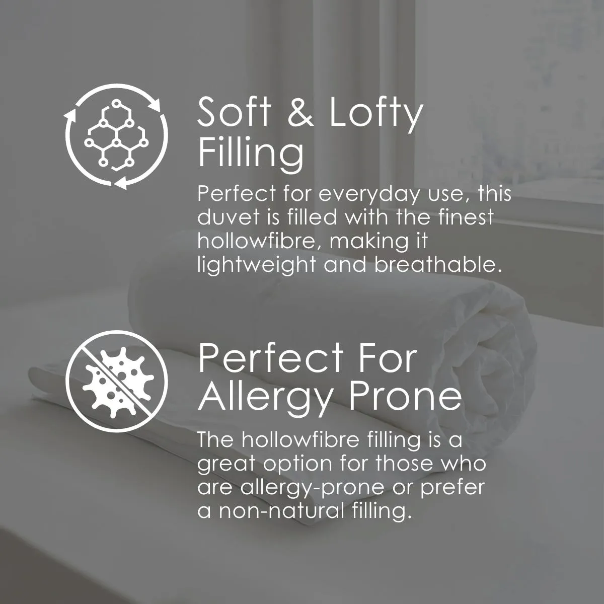 Super King Duvet 4.5 Tog - White, Microfibre
