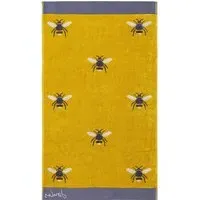 Bath Sheet with Bee Print - Gold, Cotton
