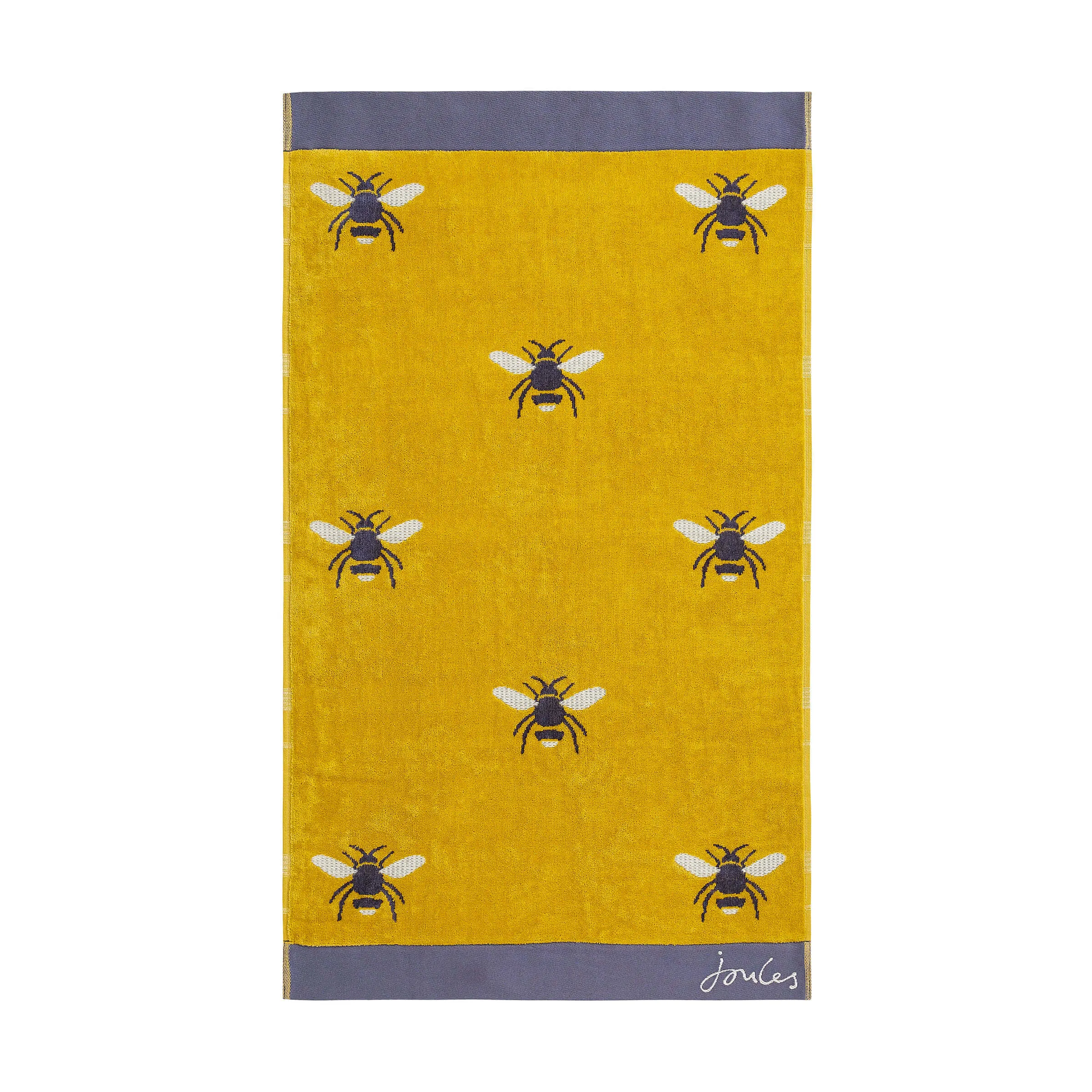 Bath Sheet with Bee Print - Gold, Cotton image