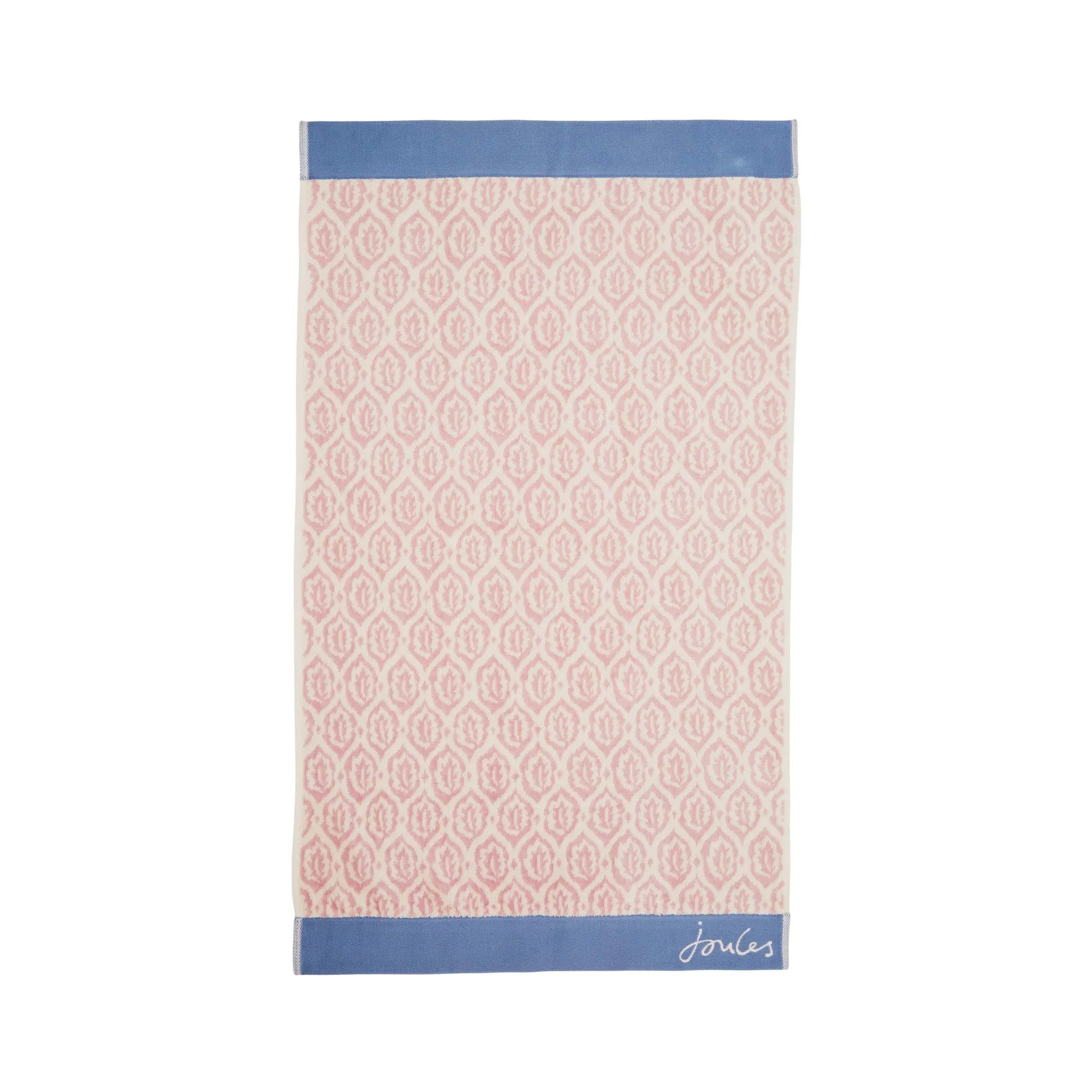 Bath Sheet with Geometric Pattern - Pink, Cotton image