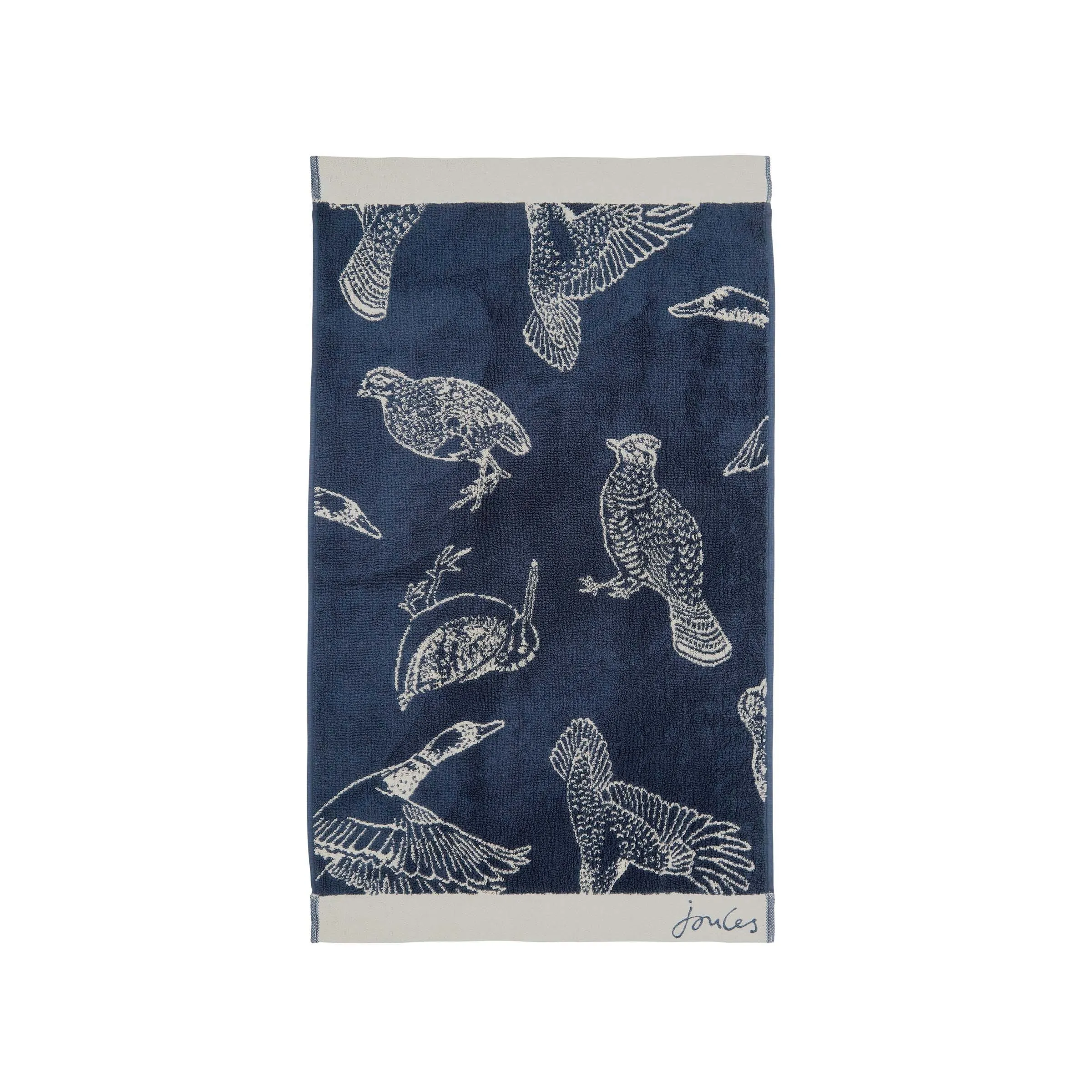 Bath Sheet with Jacquard Print - Royal Blue, Terry