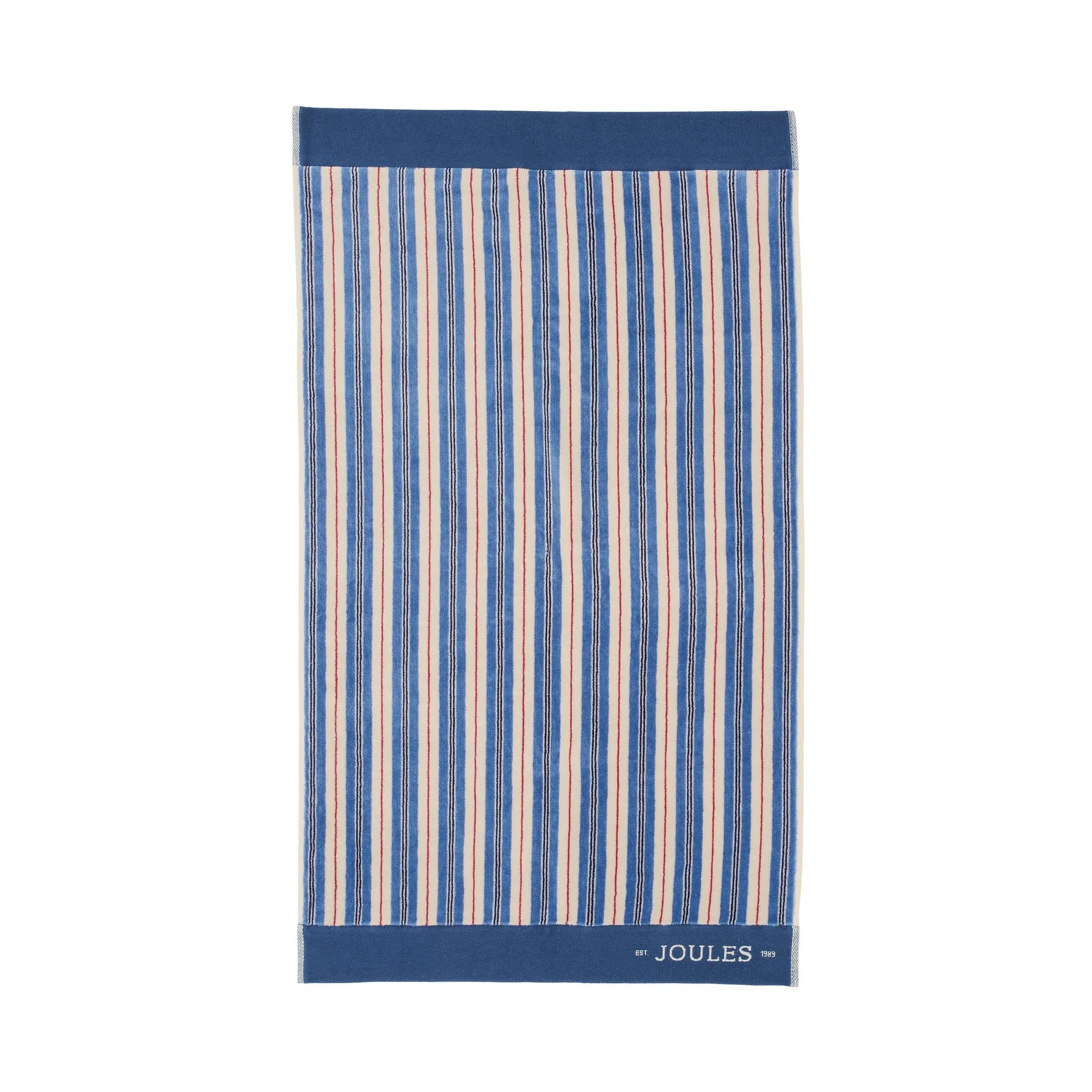 Bath Towel Stripe Design - Blue, Terry Cotton