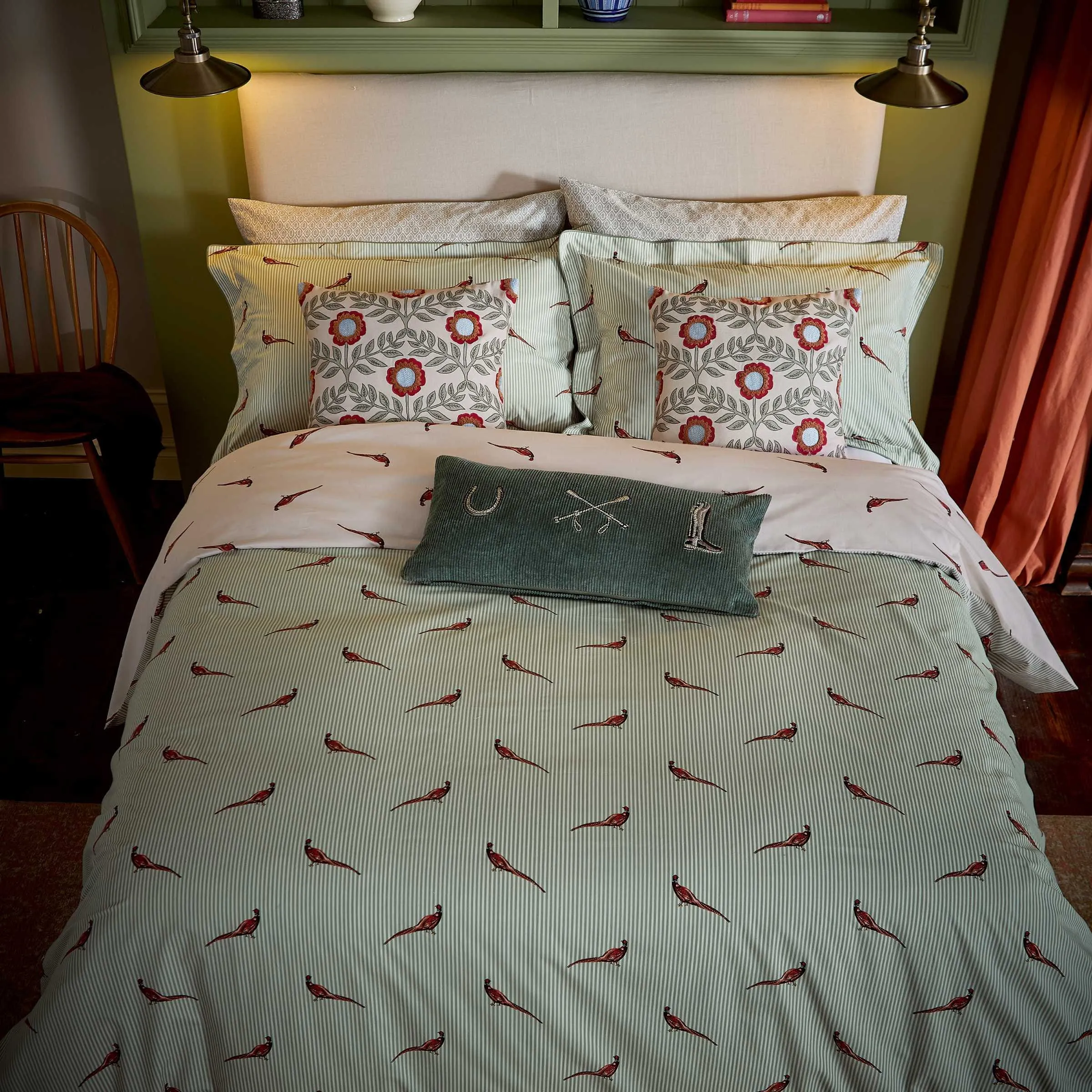 Double Duvet Cover Set - Khaki, Cotton