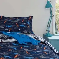 Double Duvet Cover Set with Pillowcases - Navy