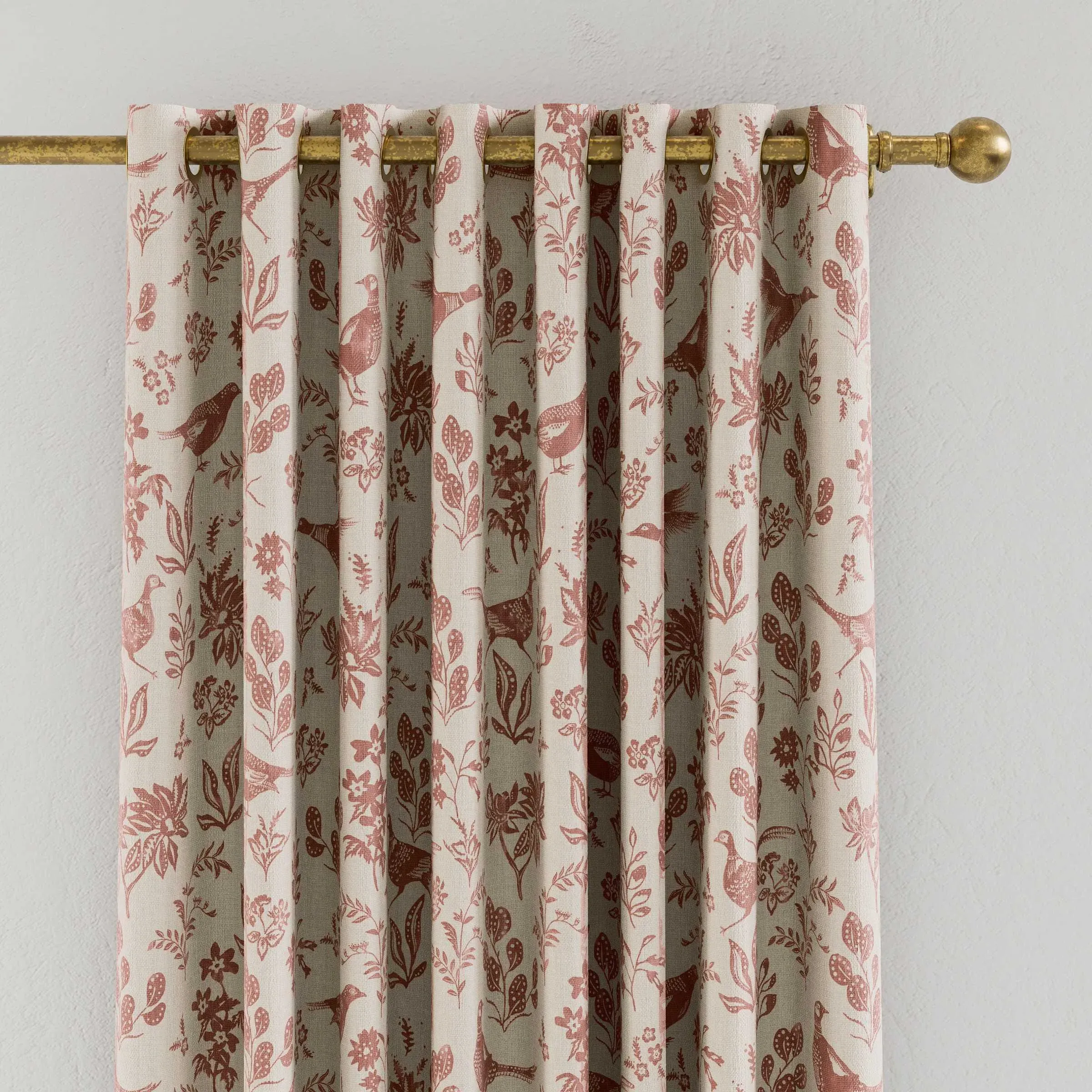 Eyelet Curtains with Blackout Lining - Natural, Cotton