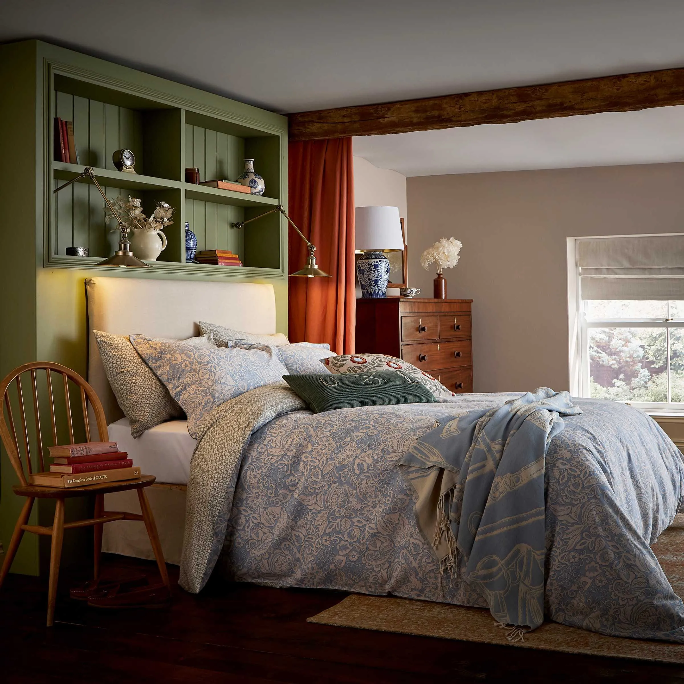 King Size Duvet Cover Set - Blue, Cotton