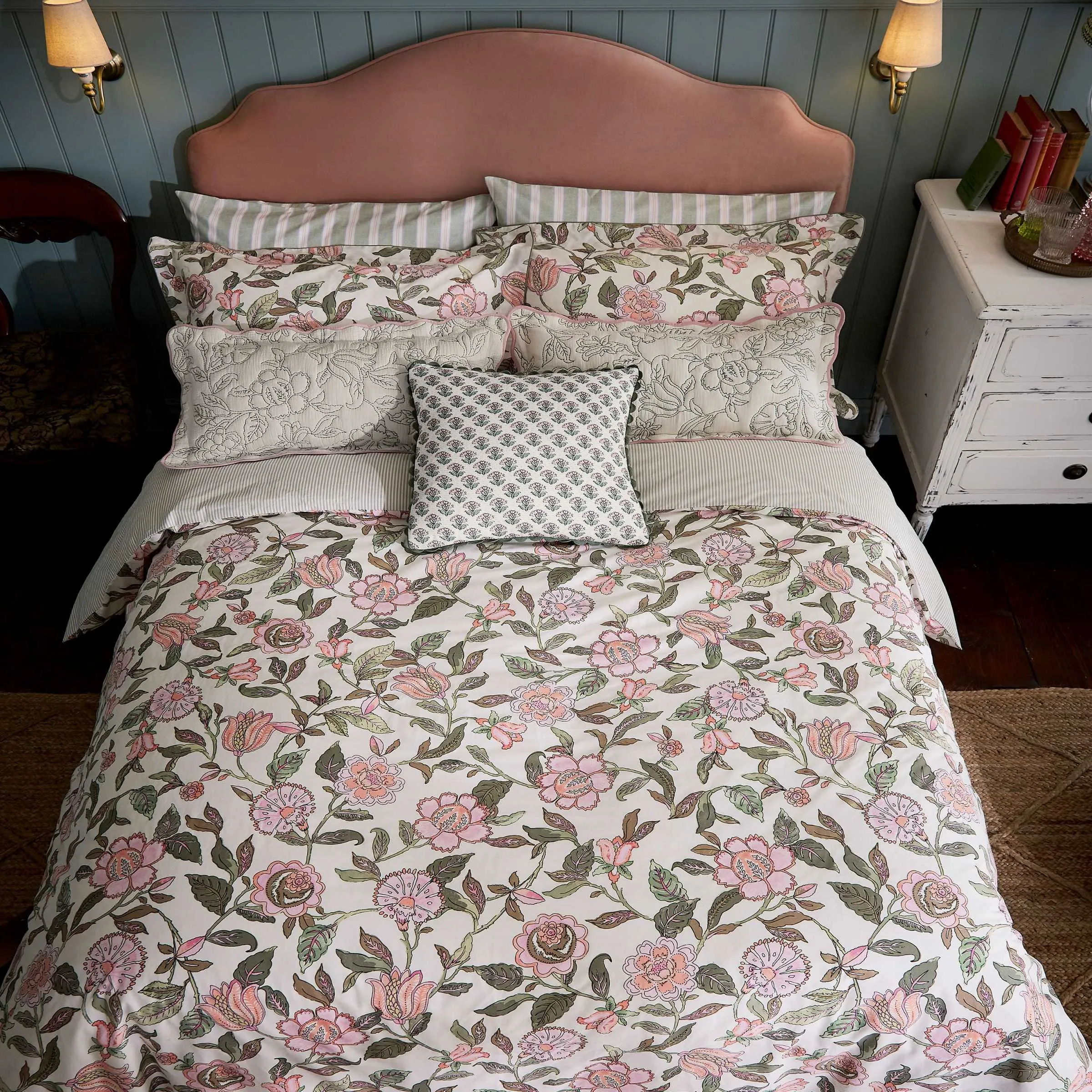 King Size Duvet Cover Set - Khaki, Cotton