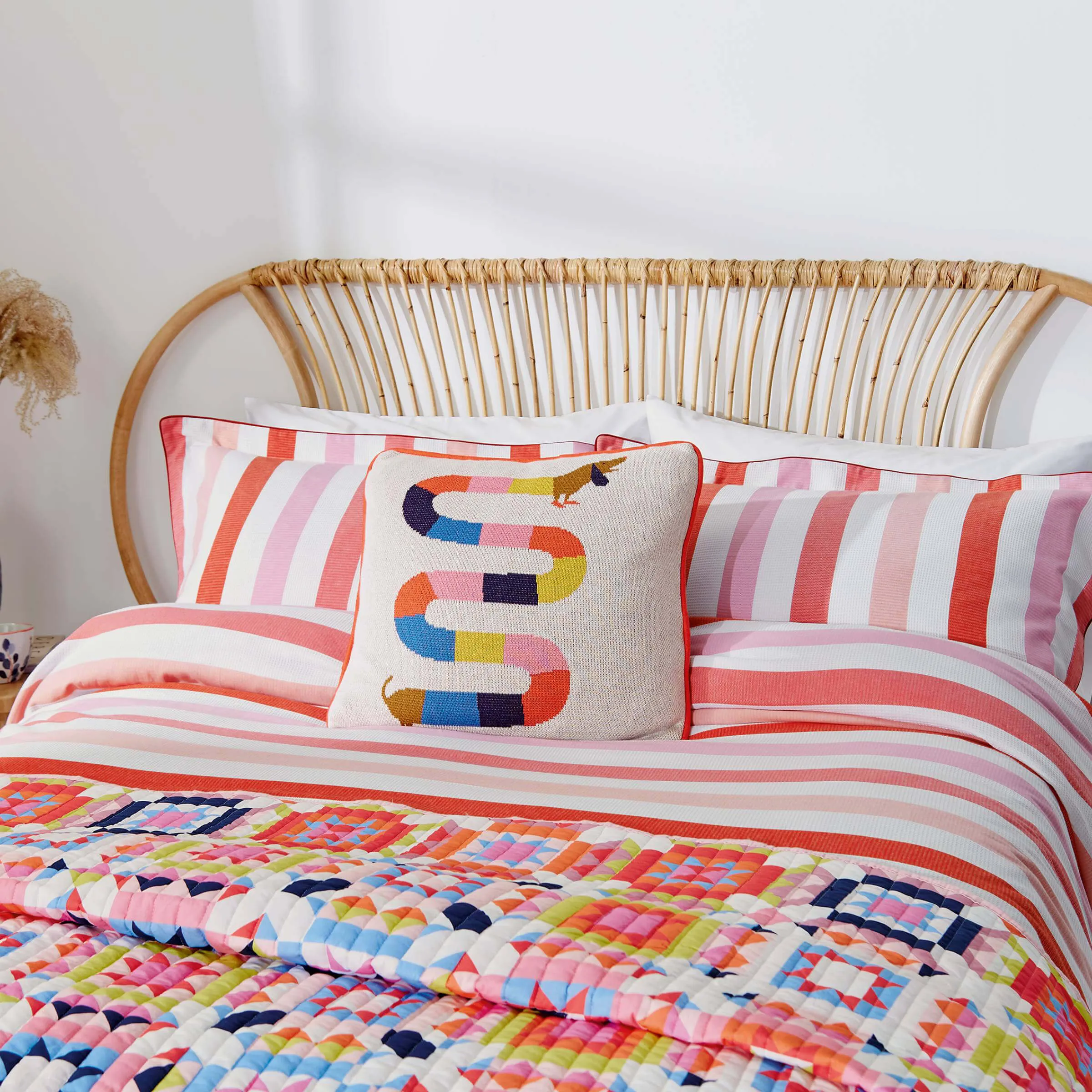 King Size Duvet Cover Set - Multi, Cotton