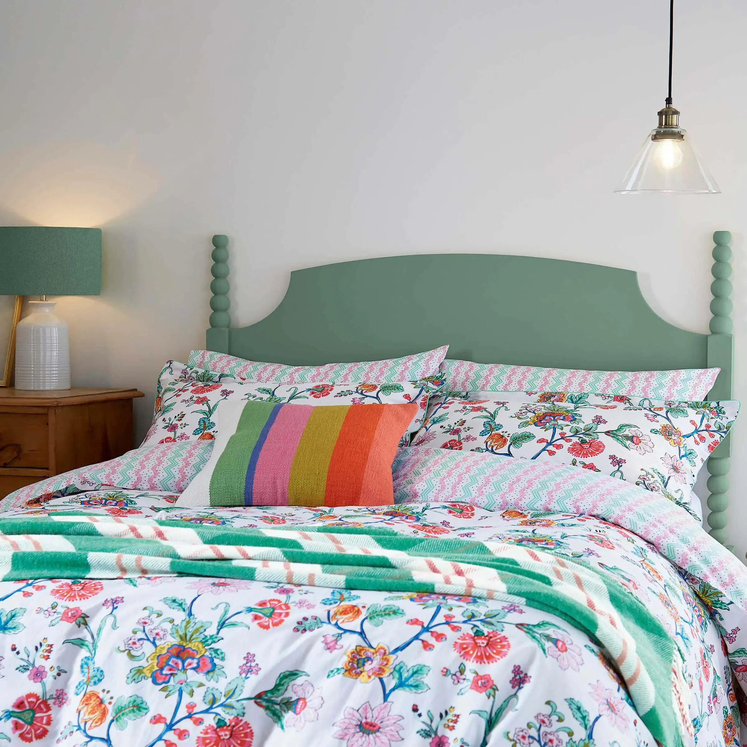 King Size Duvet Cover Set - Multi, Cotton