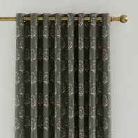 Lined Curtains with Blackout - Olive, Cotton