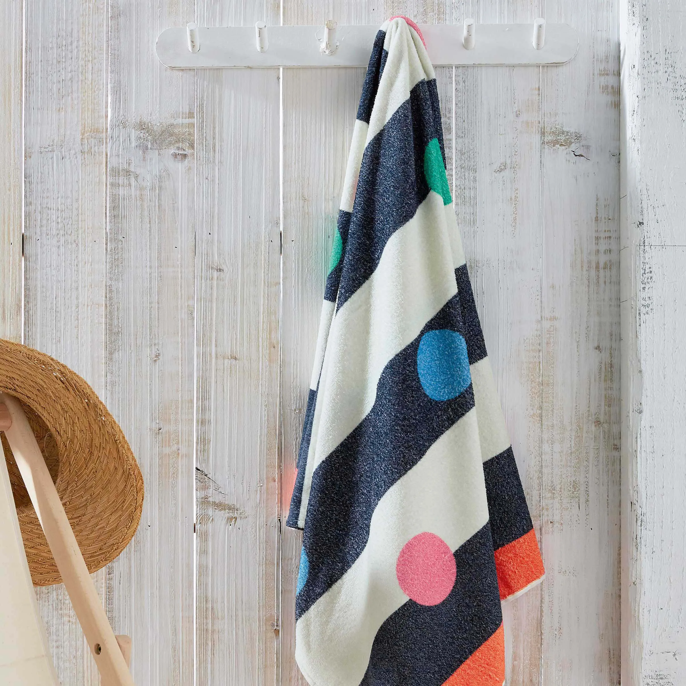 Multi Spot Beach Towel - Multi, Velour alternate view