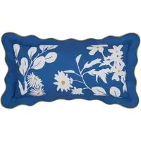 Rectangular Cushion with Piping - Blue