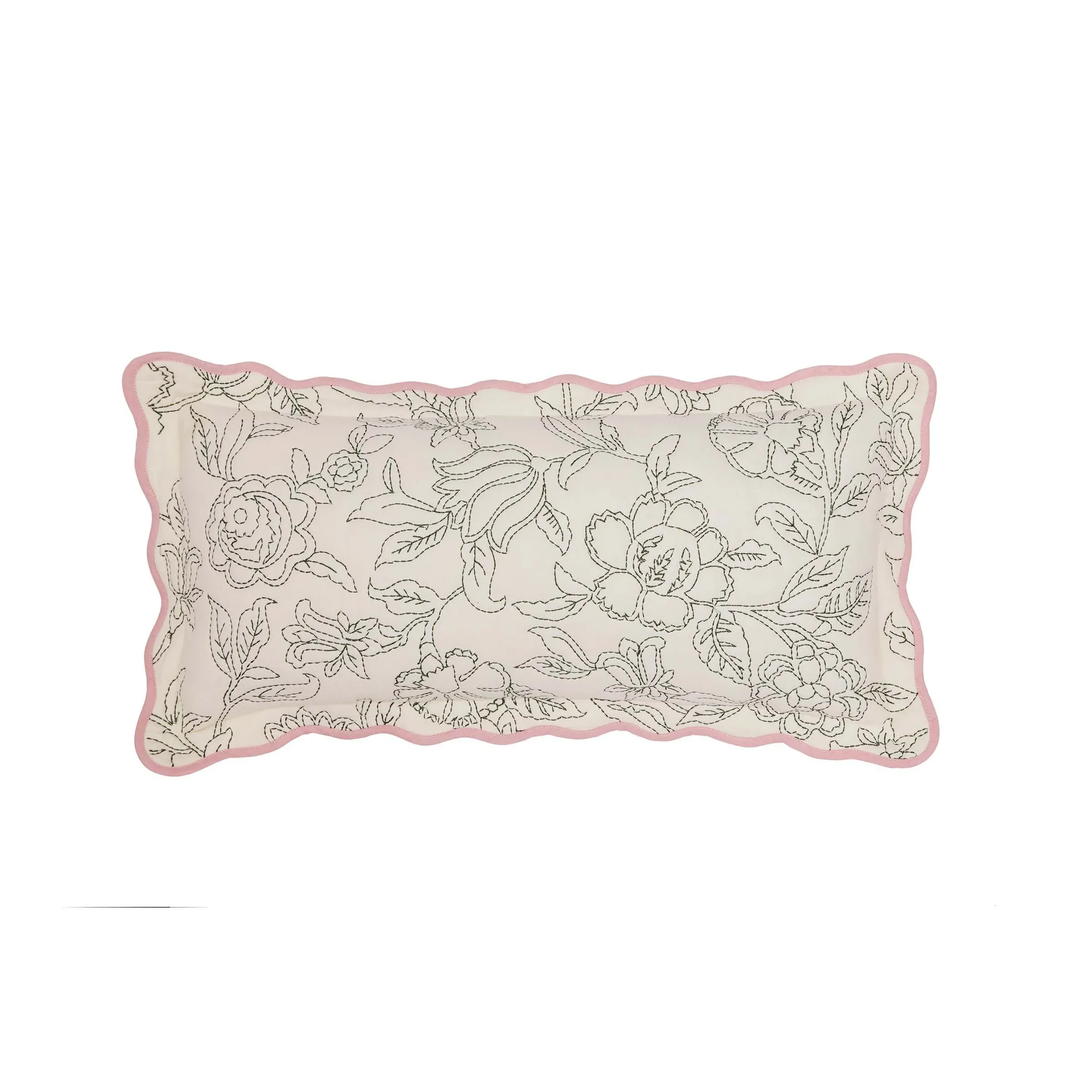 Rice Stitch Cushion 30x60cm - Creme, Cotton image