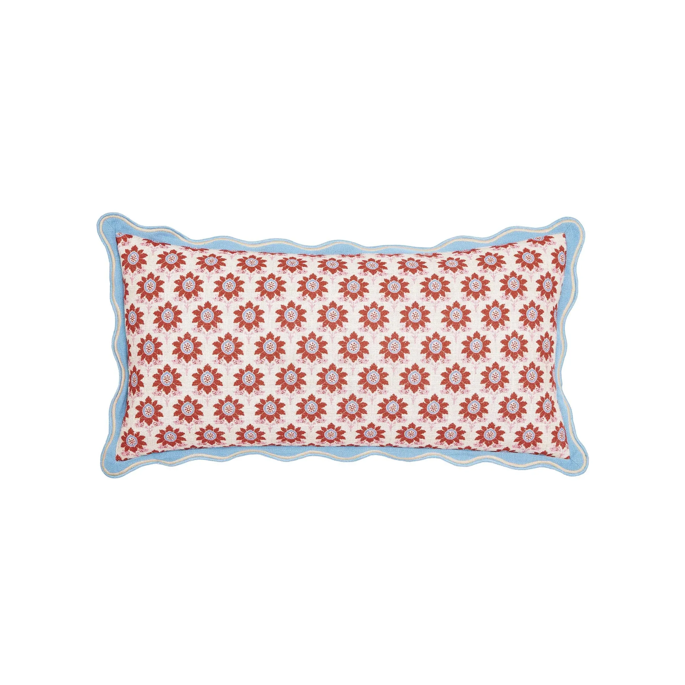 Siesta Stripe Cushion - Red, Cotton product