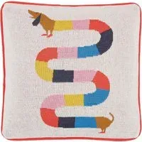 Square Cushion with Stripe Design - Multi