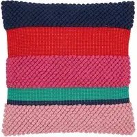 Square Cushion with Stripes - Multi, Woven