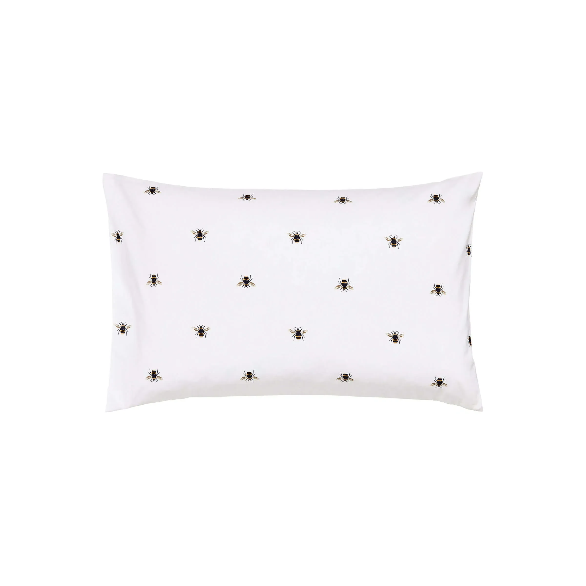 Standard Pillowcase Botanical Bee - White image