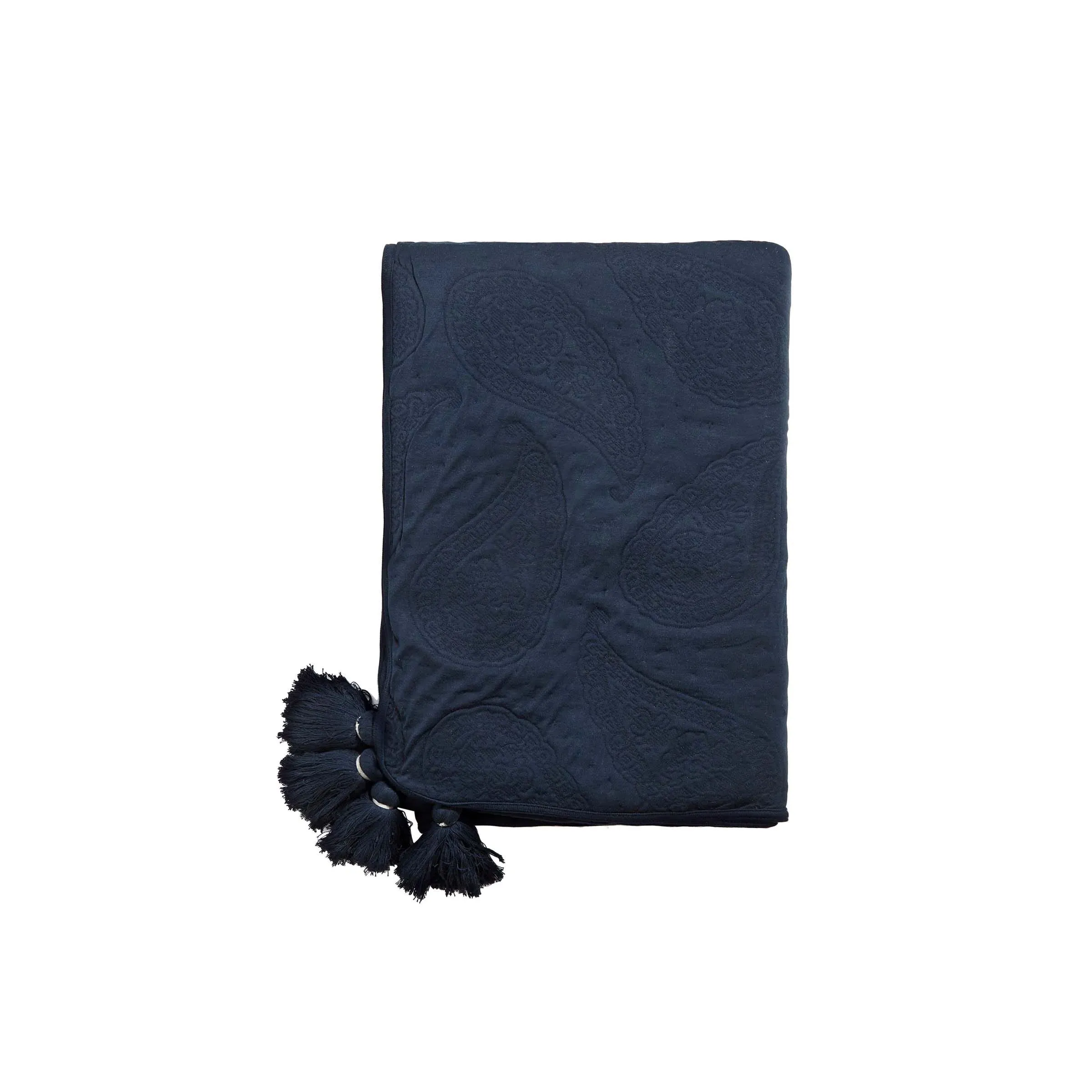 Tapestry Paisley Throw - Royal Blue, Cotton image