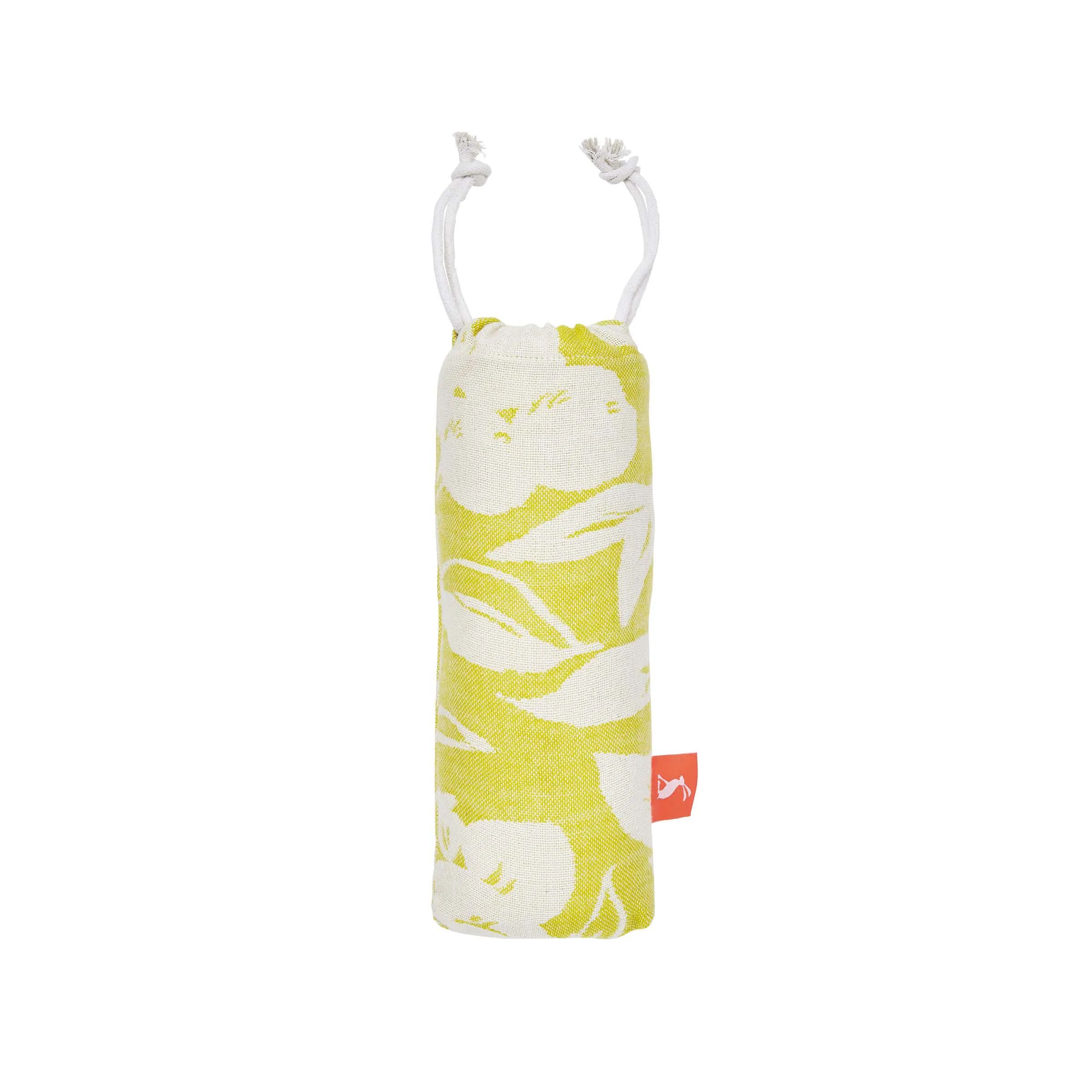 Turkish Towel with Floral Print - Yellow, Cotton