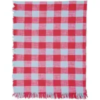 Woven Throw with Fringe Trim - Multi, Cotton