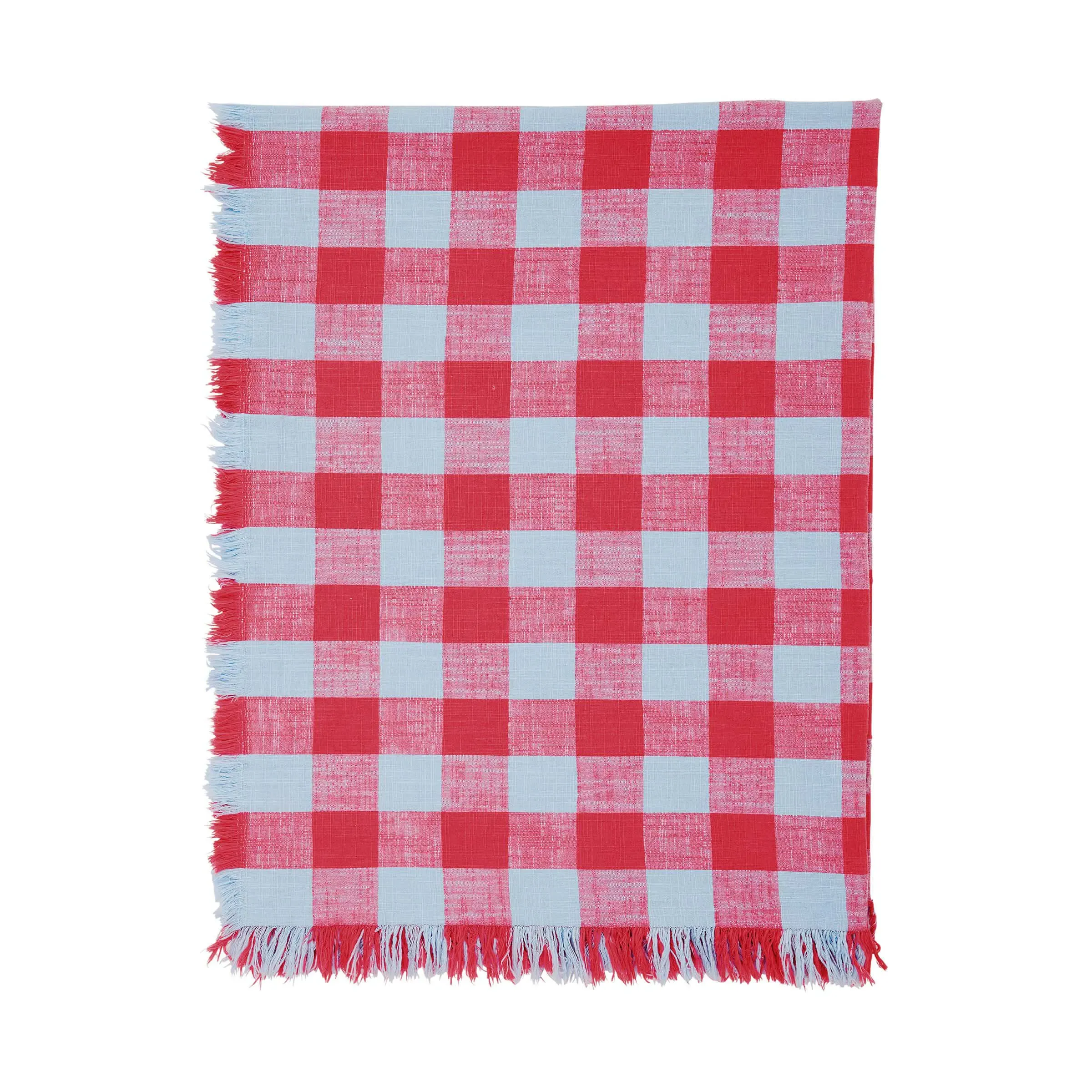 Woven Throw with Fringe Trim - Multi, Cotton image