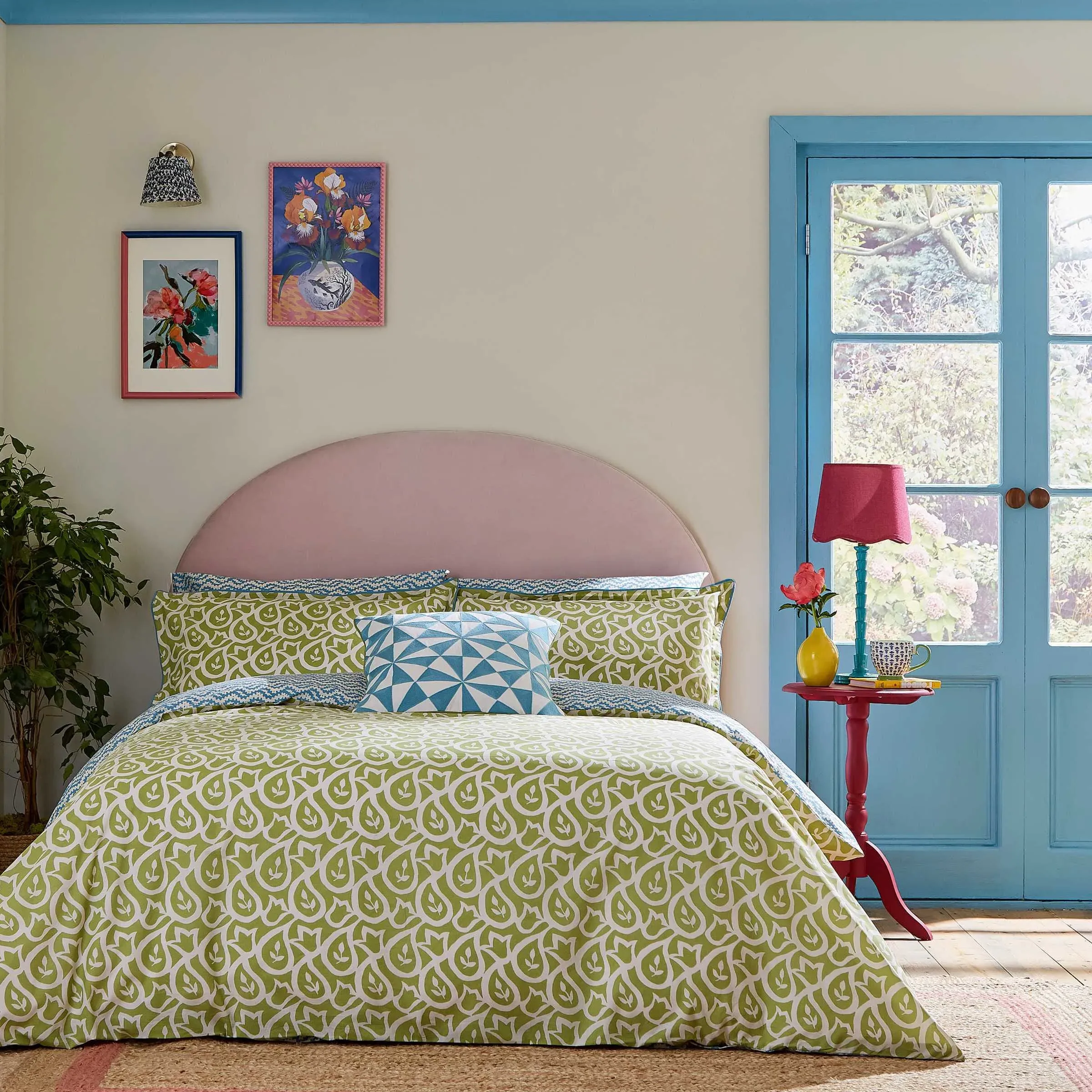 Corie Single Duvet Cover Set - Green alternate view
