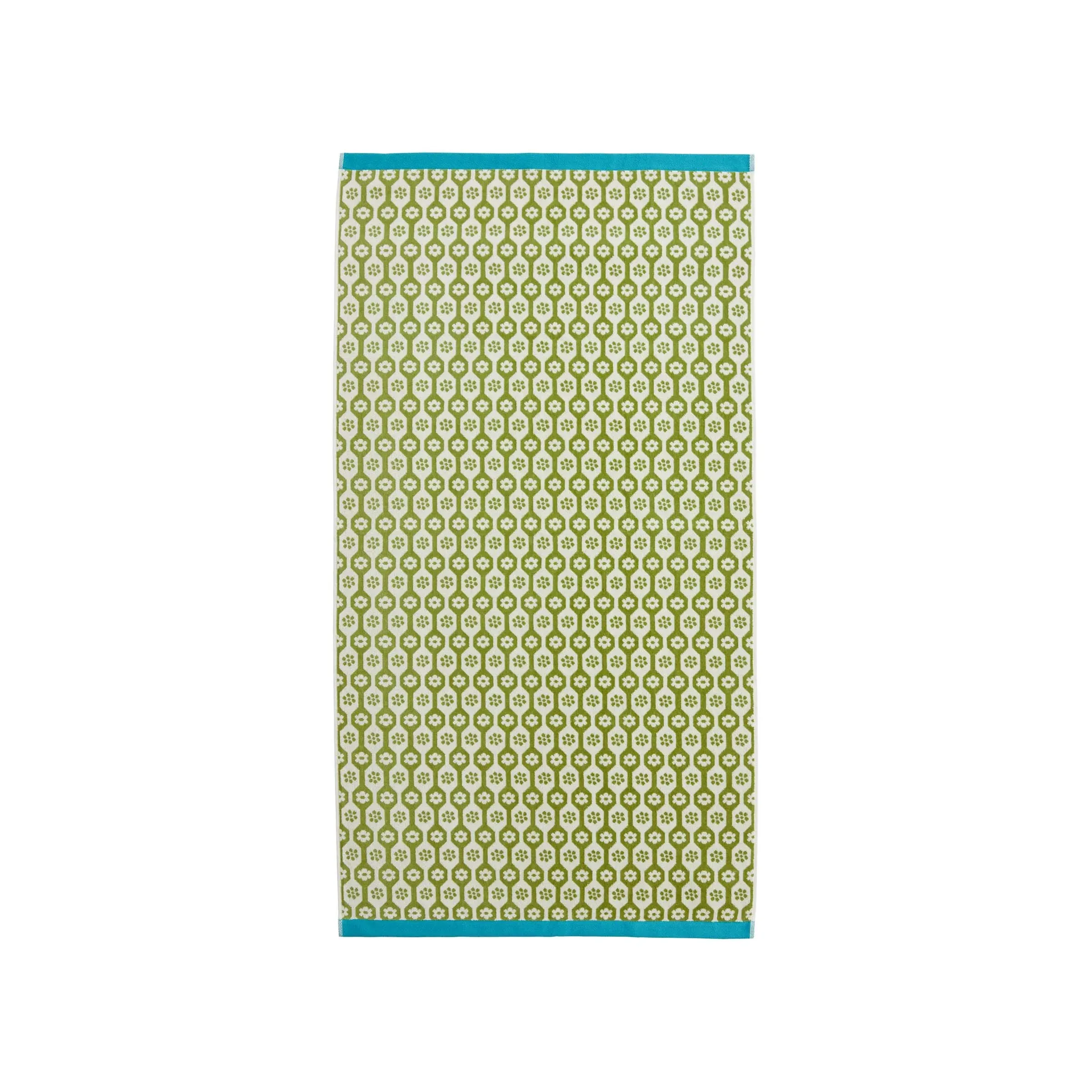 Daisy Bath Towel - Green, Cotton image