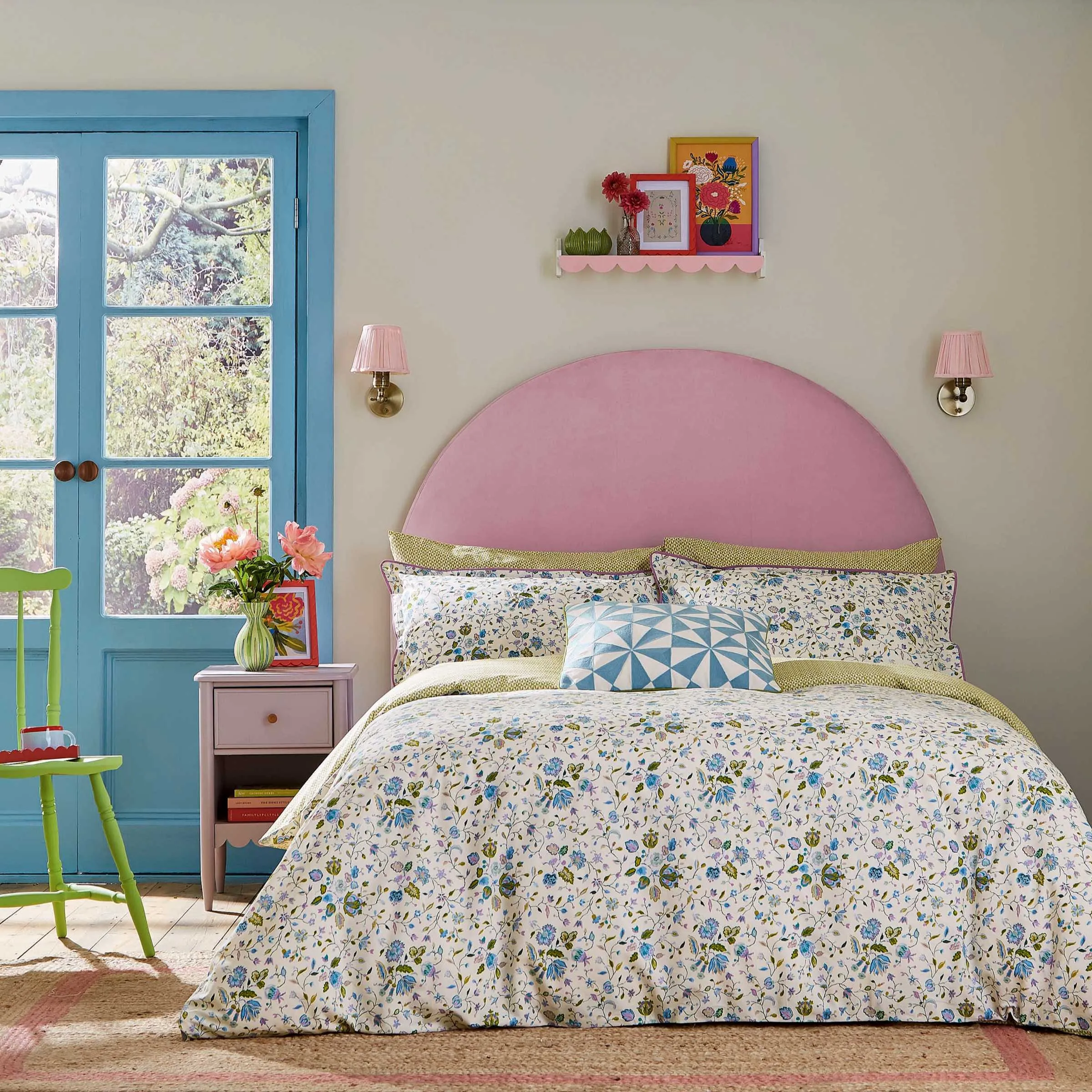 Ethel Single Duvet Cover Set - Green alternate view