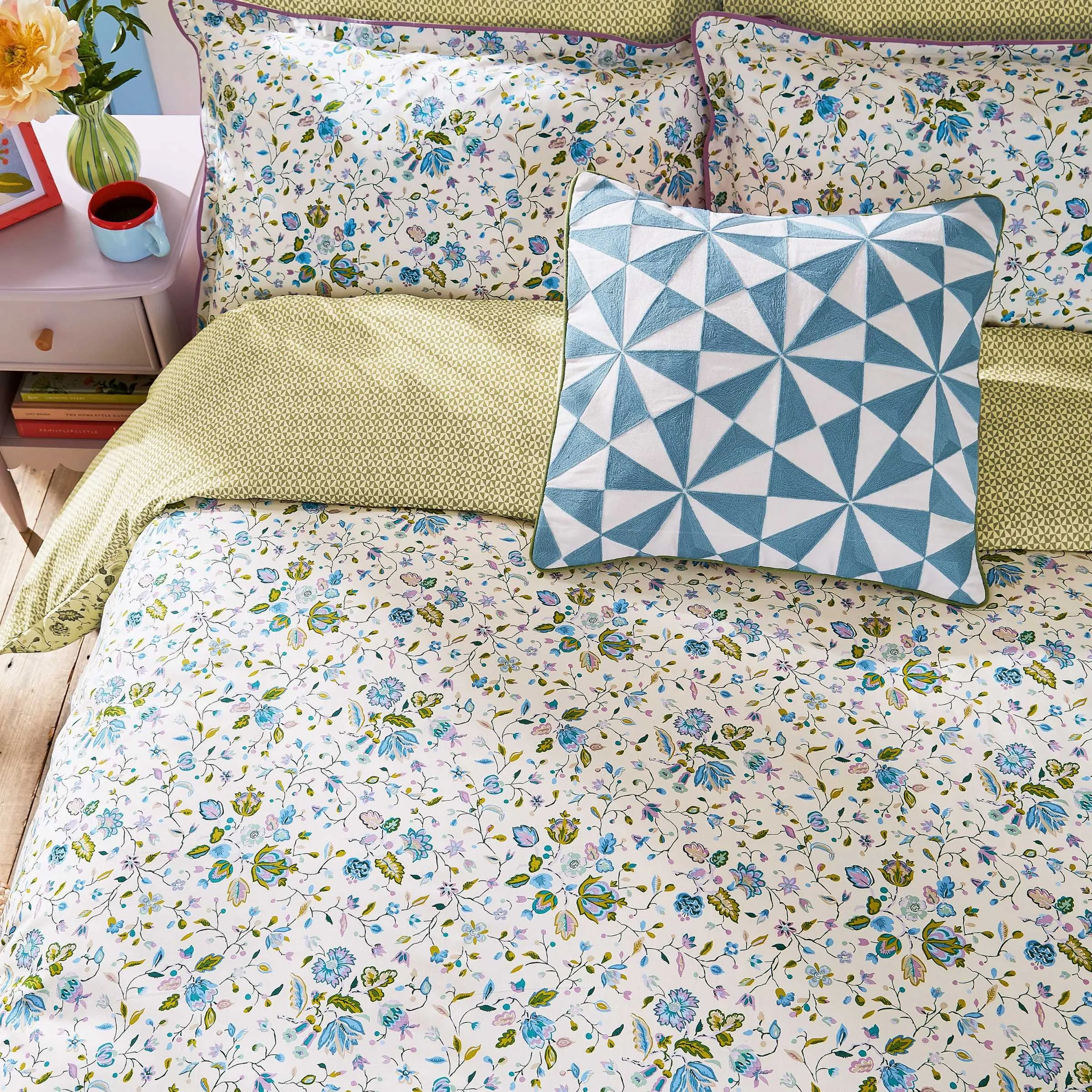 Ethel Single Duvet Cover Set - Green product