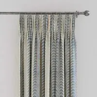 Lined Curtains with Pencil Pleat - Blue, Stripe