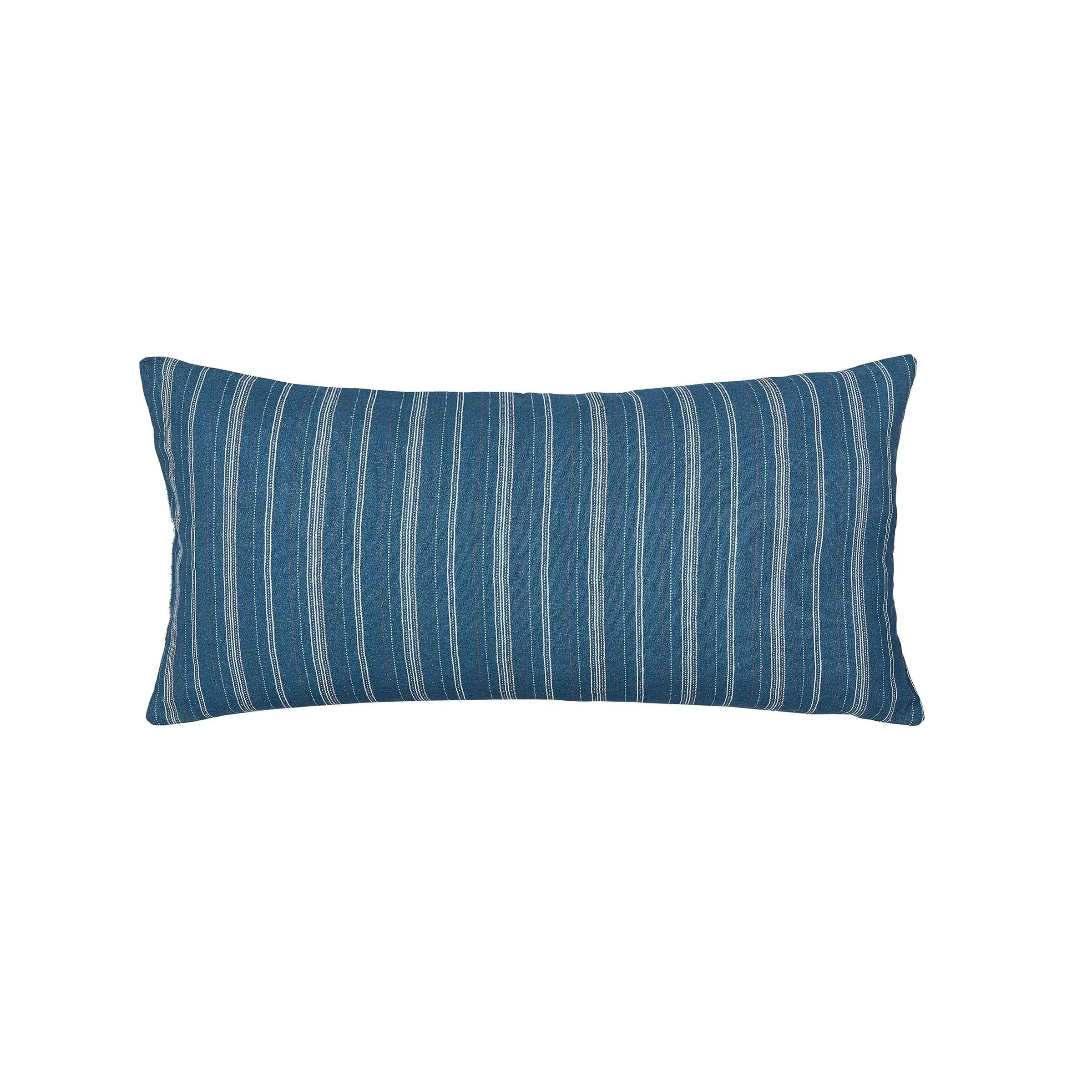 Rectangular Cushion Stripe Design - Blue, Cotton image